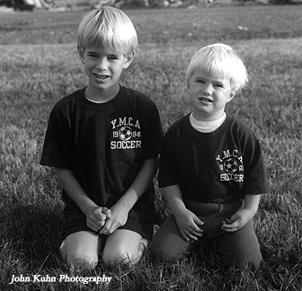 My sons now ages 28 and 24.  Yashica Mat 124G