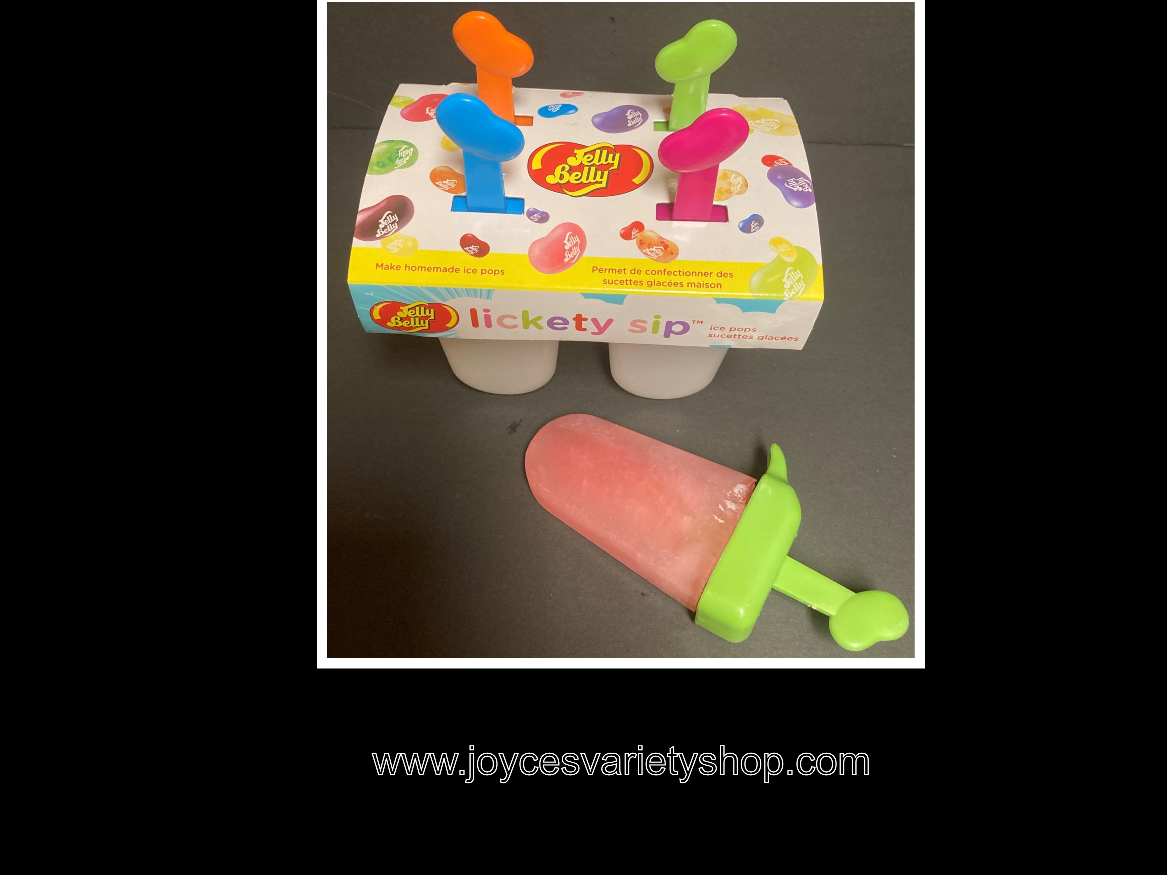 Jelly Belly Lickety Sip Homemade Ice Pops Freeze Mold 4 Set Use Your Fav Juice