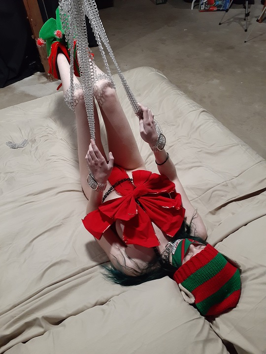 Elf is in a "Time-Out" for eating all the candy