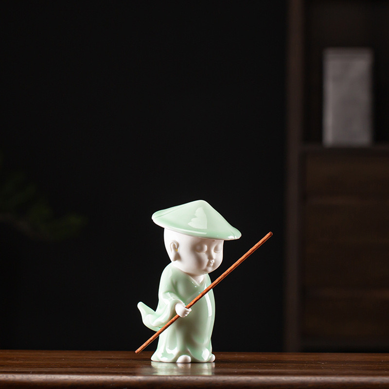 Petit Voyageur Porcelaine Vert et Blanc