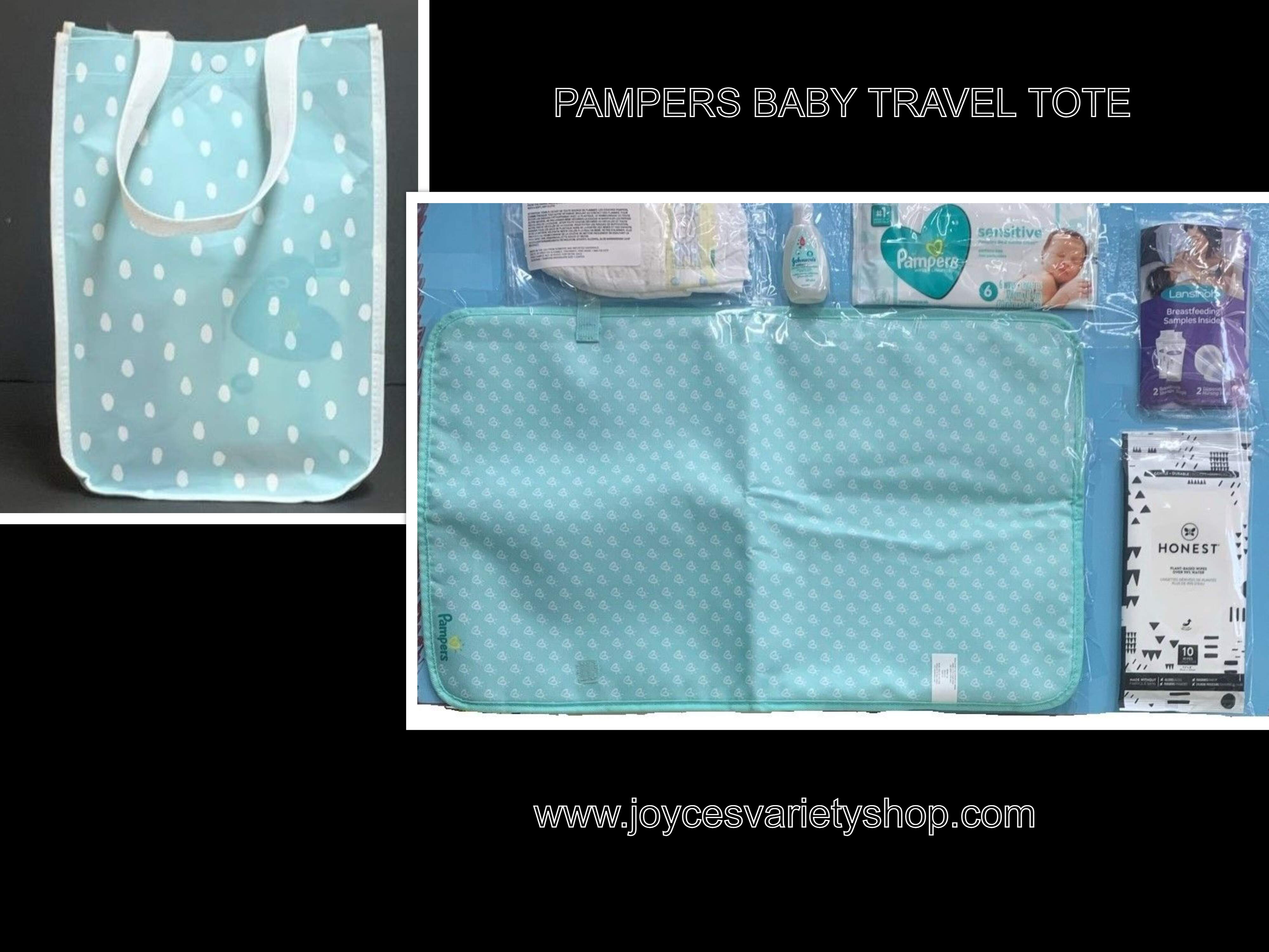 Pampers Baby Travel Kit Diapers Changing Pad Wipes Wash Newborn Gift