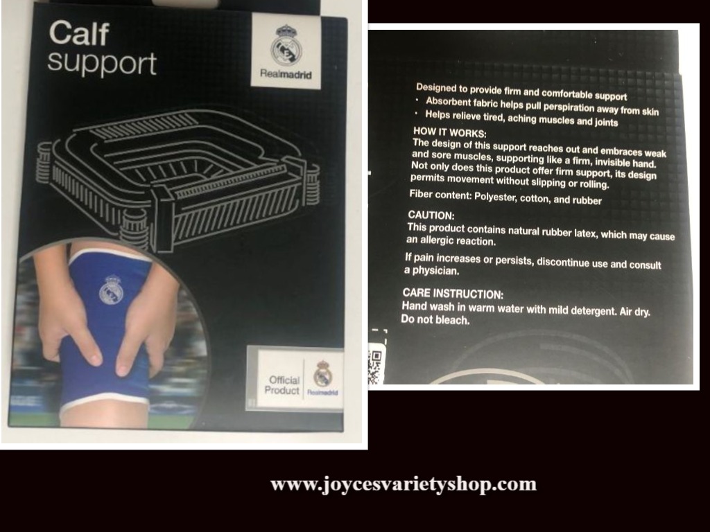 Calf Athletic Support Pain Relief Non Slip Soccer Sports Realmadrid Brand