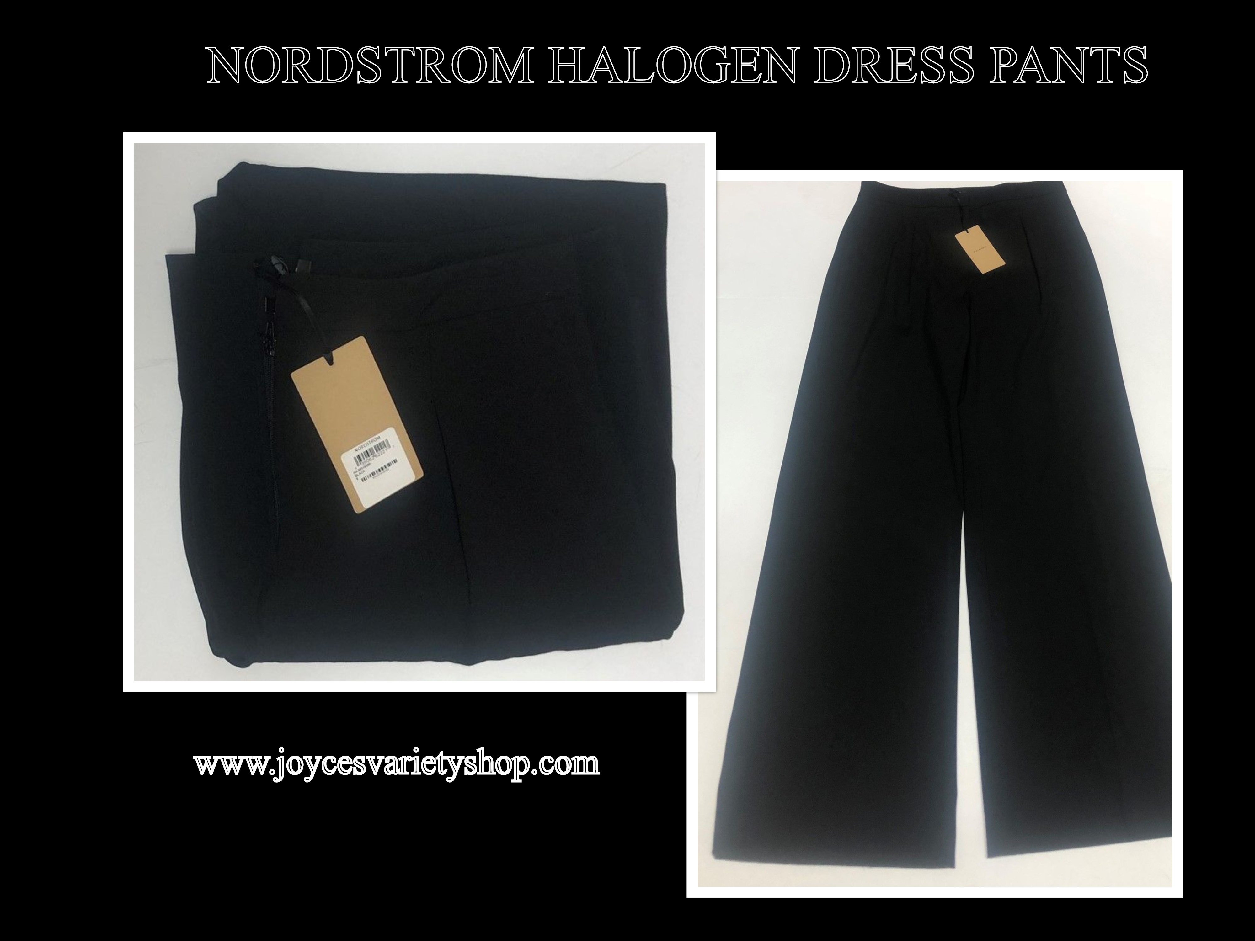 Nordstrom Halogen Black Dress Pants Women's Sz 6 Dry Clean Only