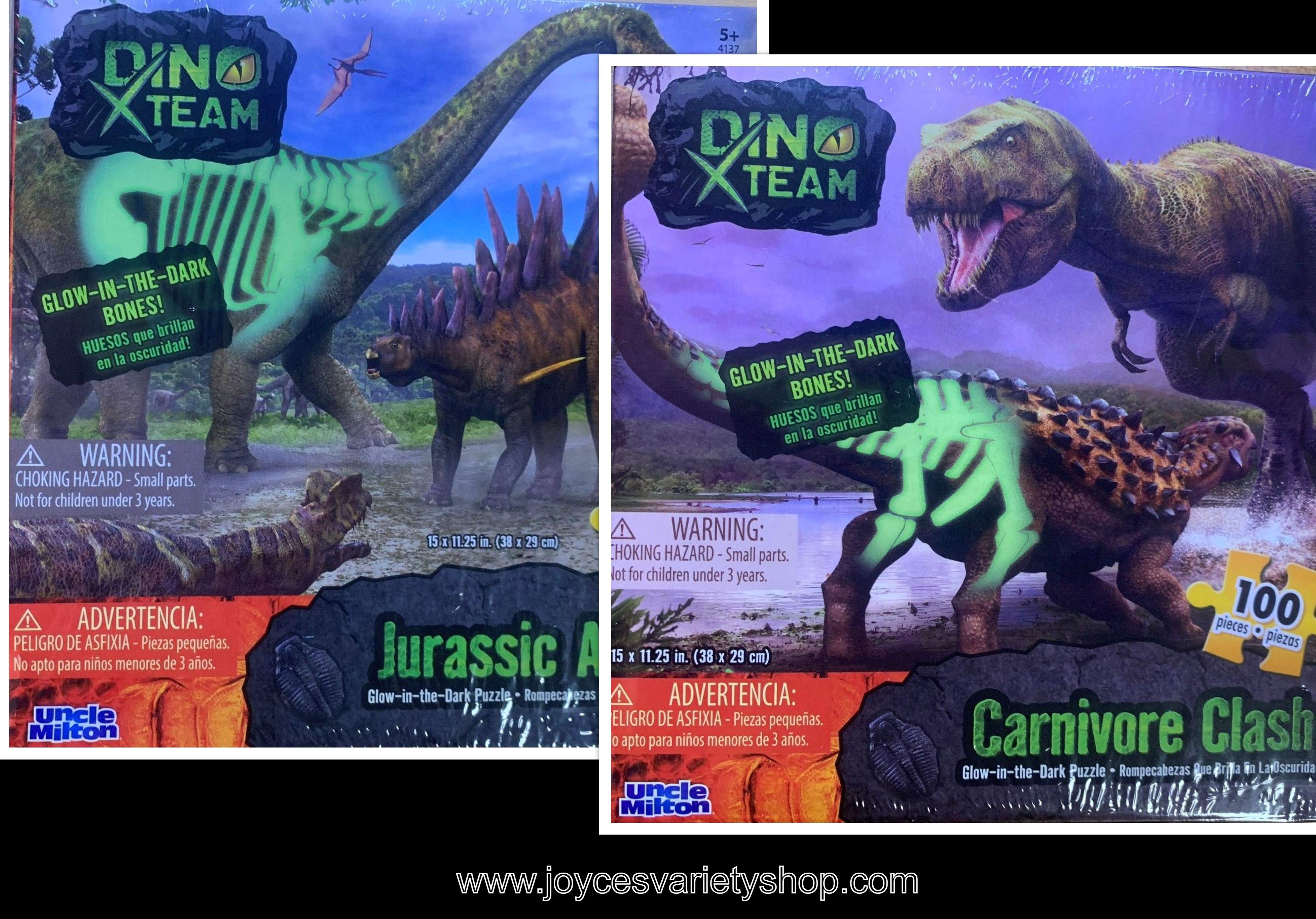 Uncle Milton Glow In The Dark Dinosaur Puzzle 100 Pc Carnivore Jurassic Options