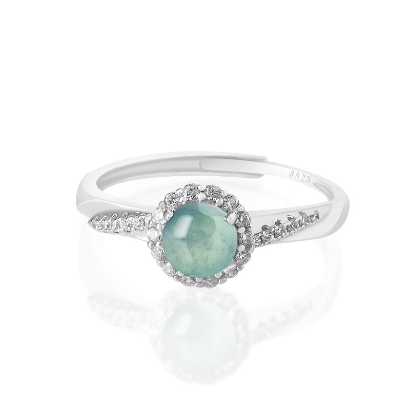 Bague Jade Vert et Argent