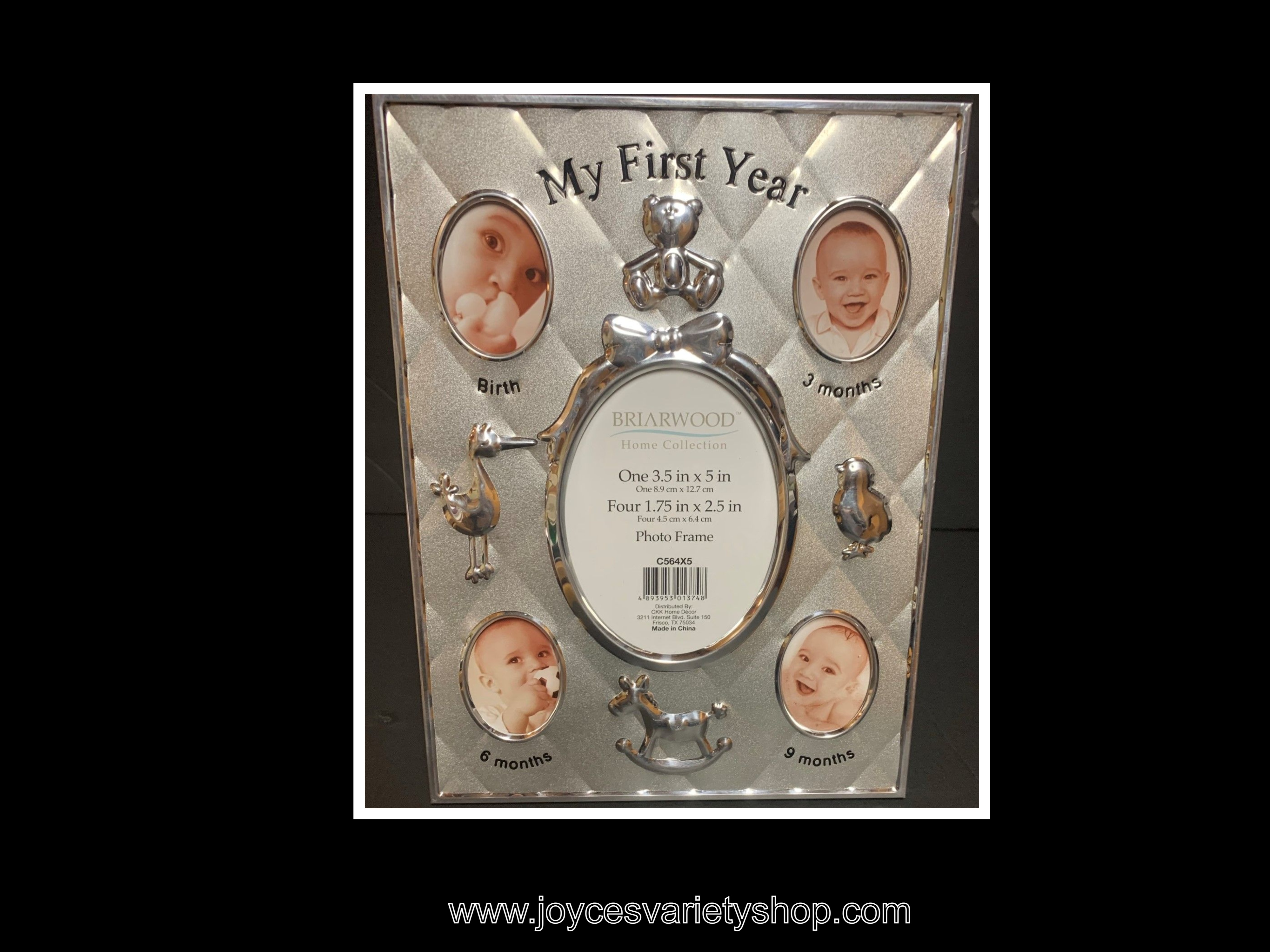 My First Year Photo Frame Silver Plated Briarwood Home Collection Table or Wall