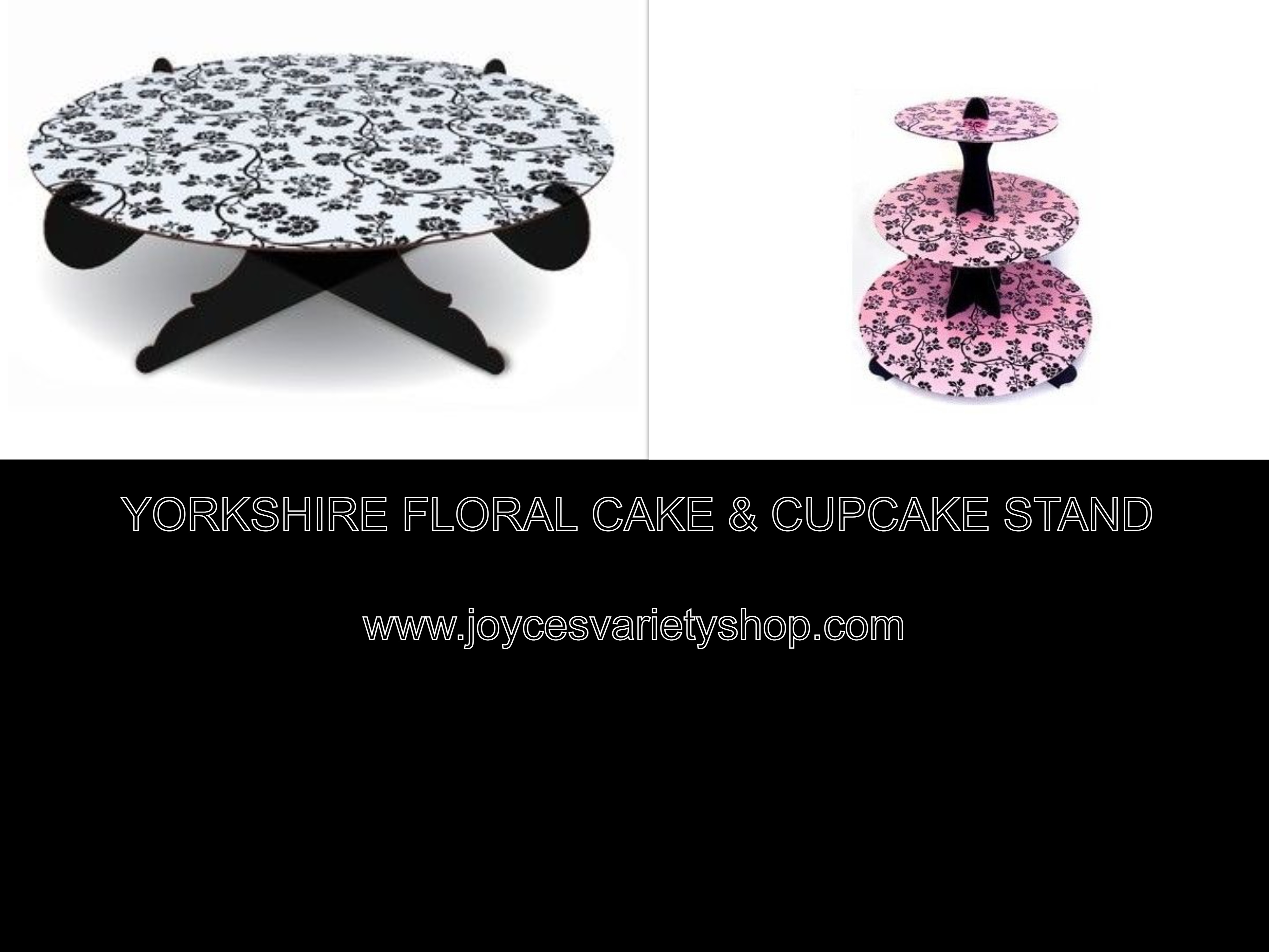 Salter Kitchen Cake & Cupcake Stands Yorkshire Floral Design Set (2)