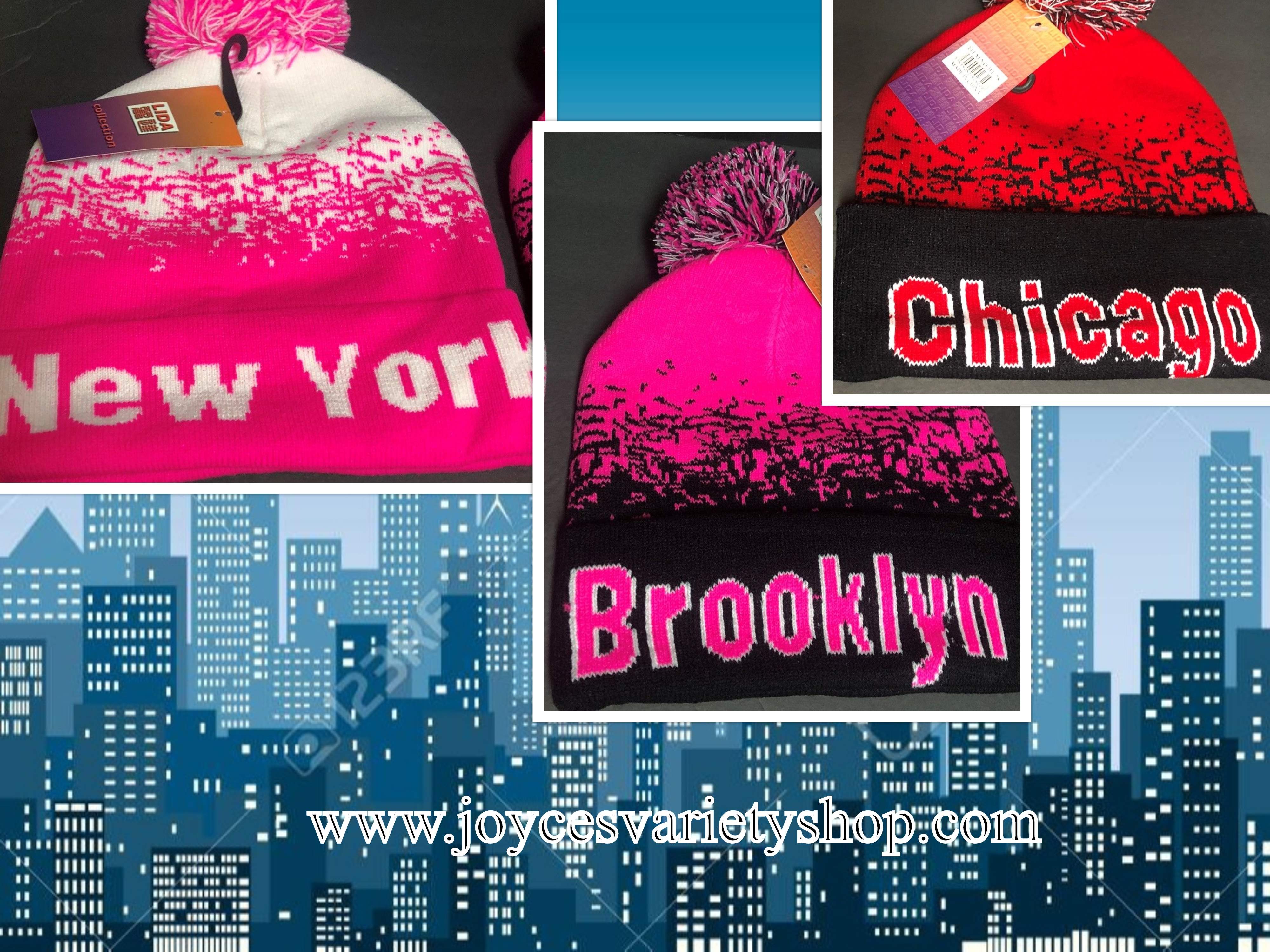 City Life Pride Beanie Hats Unisex Adult Sz Varieties Chicago New York Brooklyn