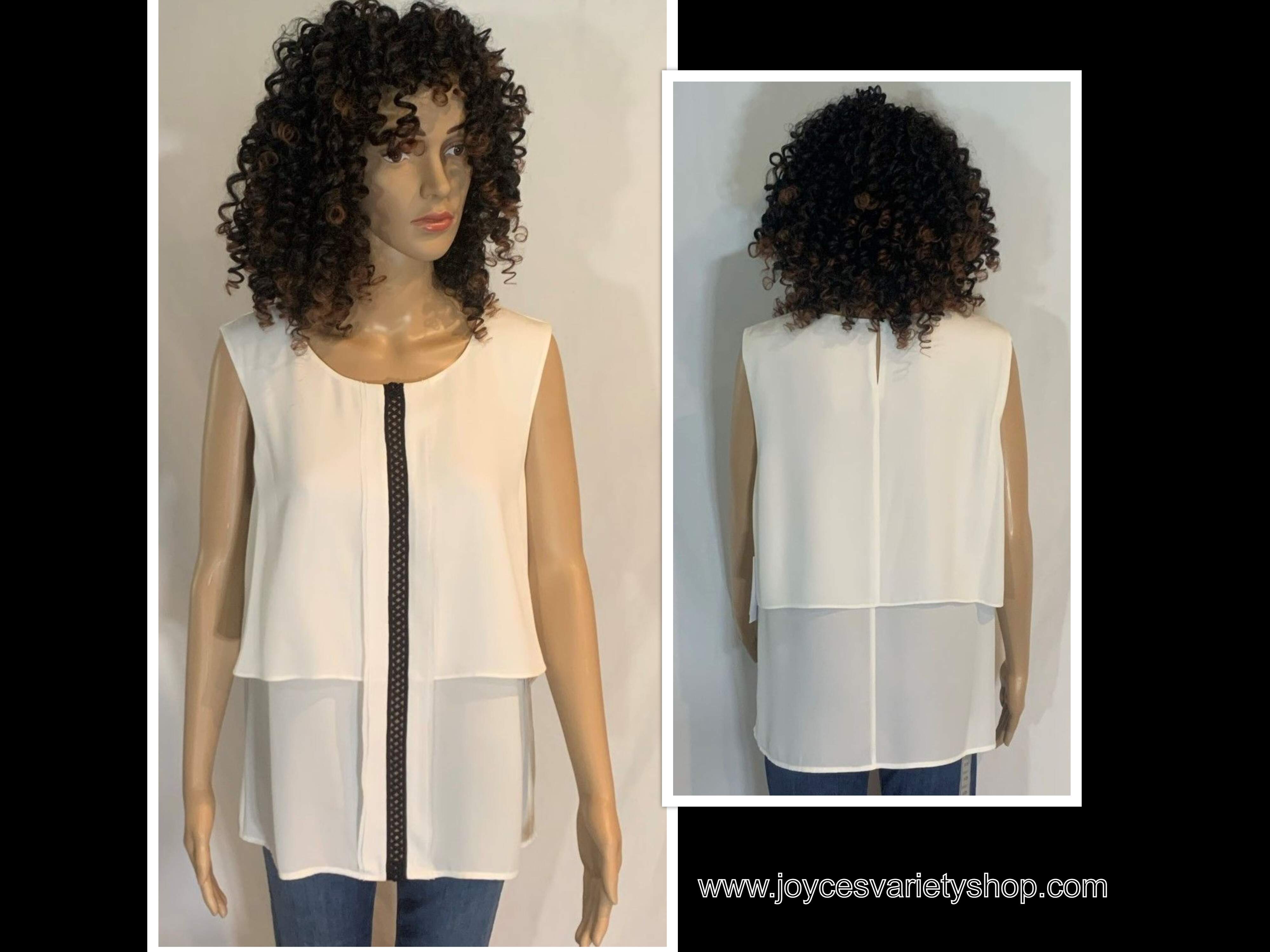 Ivanka Trump Women Who Work Collection Dressy Blouse Top Sz Large