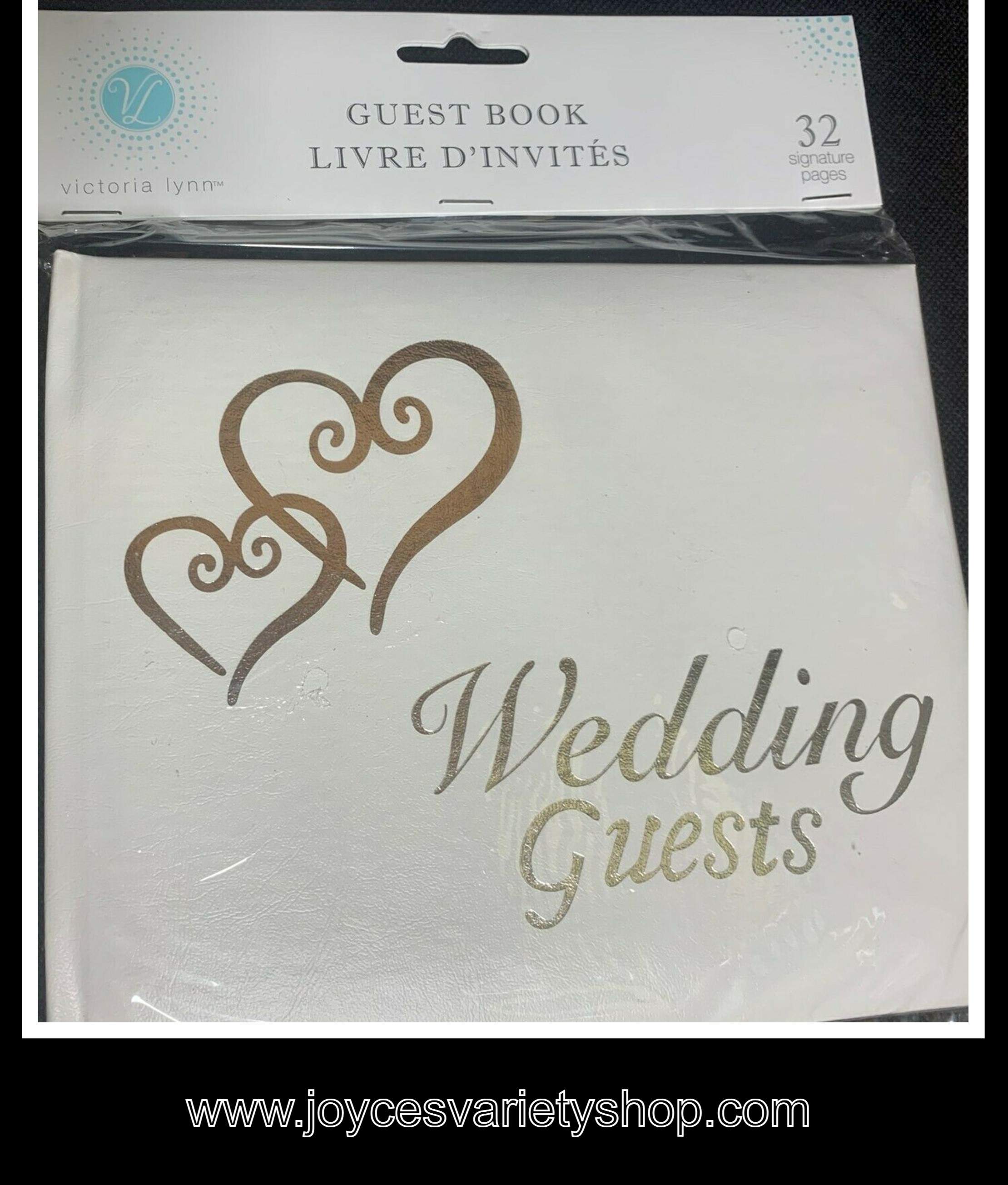 Silver Hearts Wedding Guests Book 32 Signature Pages Victoria Lynn