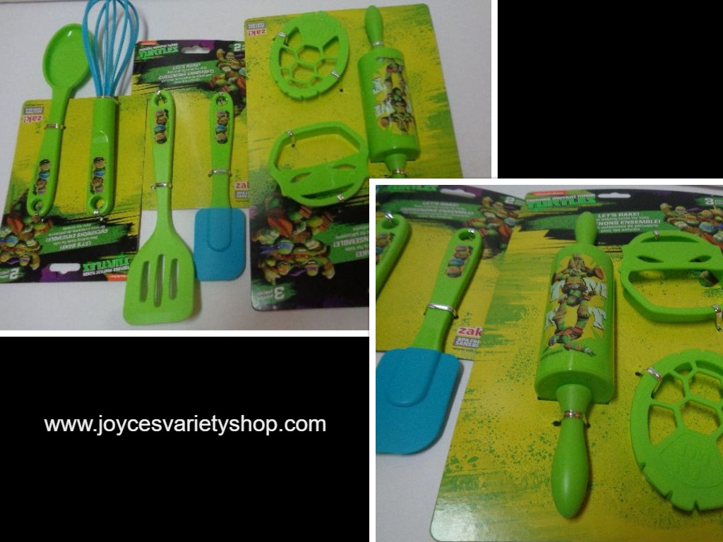 ZAK Toy Baking Set Ninja Turtle NIB 7 Piece Decorating Cooking BPA Free