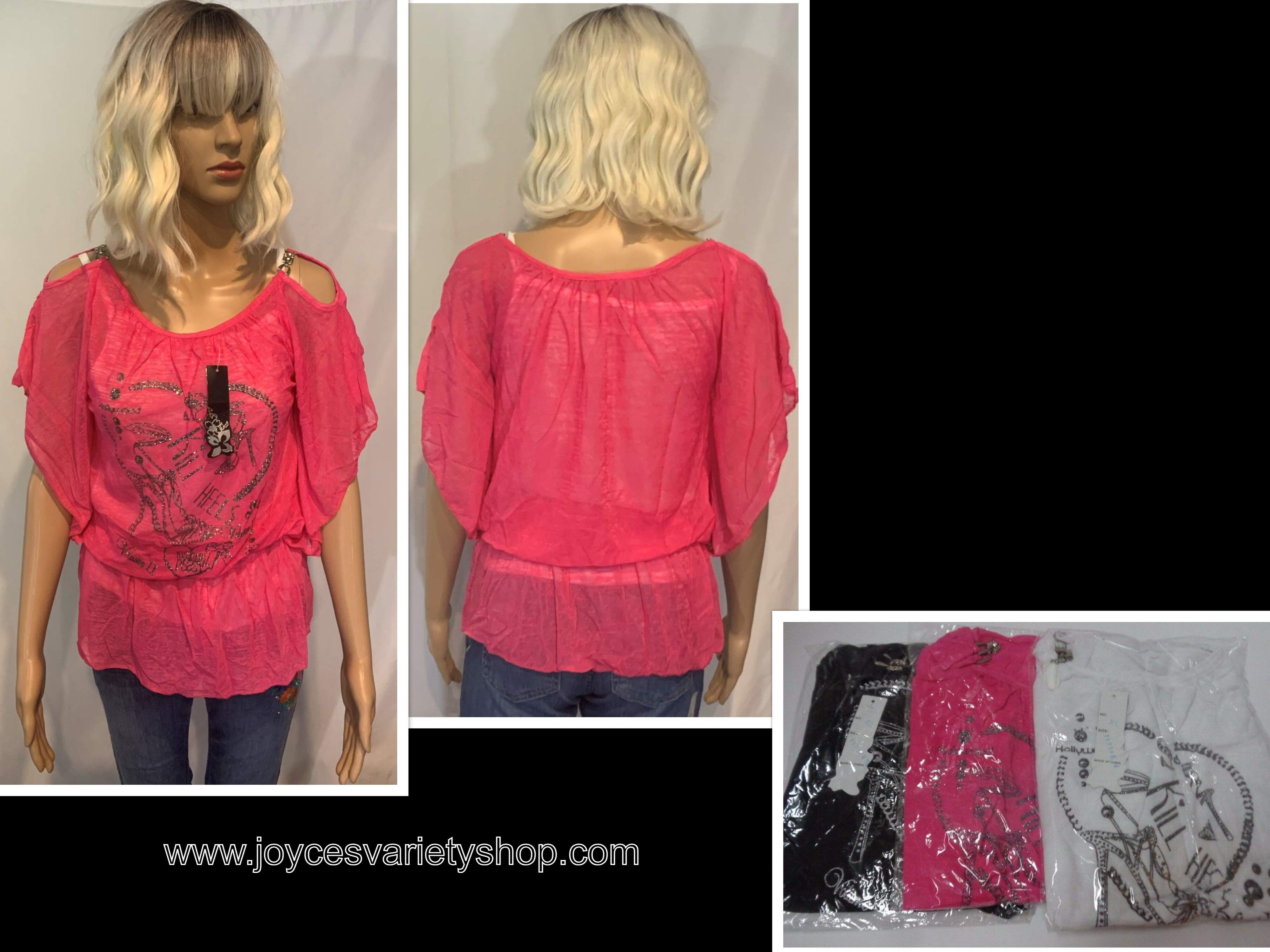 Uptown Girl Fashion Heels Sheer Top Blouse 2 Piece Tank Many Colors Sizes