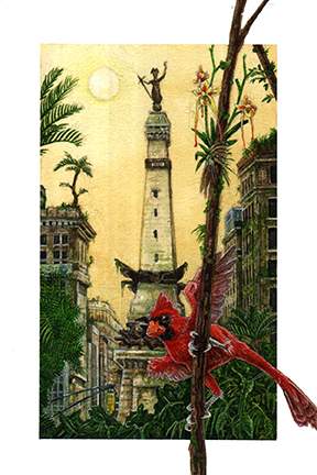 Cardinalis hanqingi Indianapolis Postcard