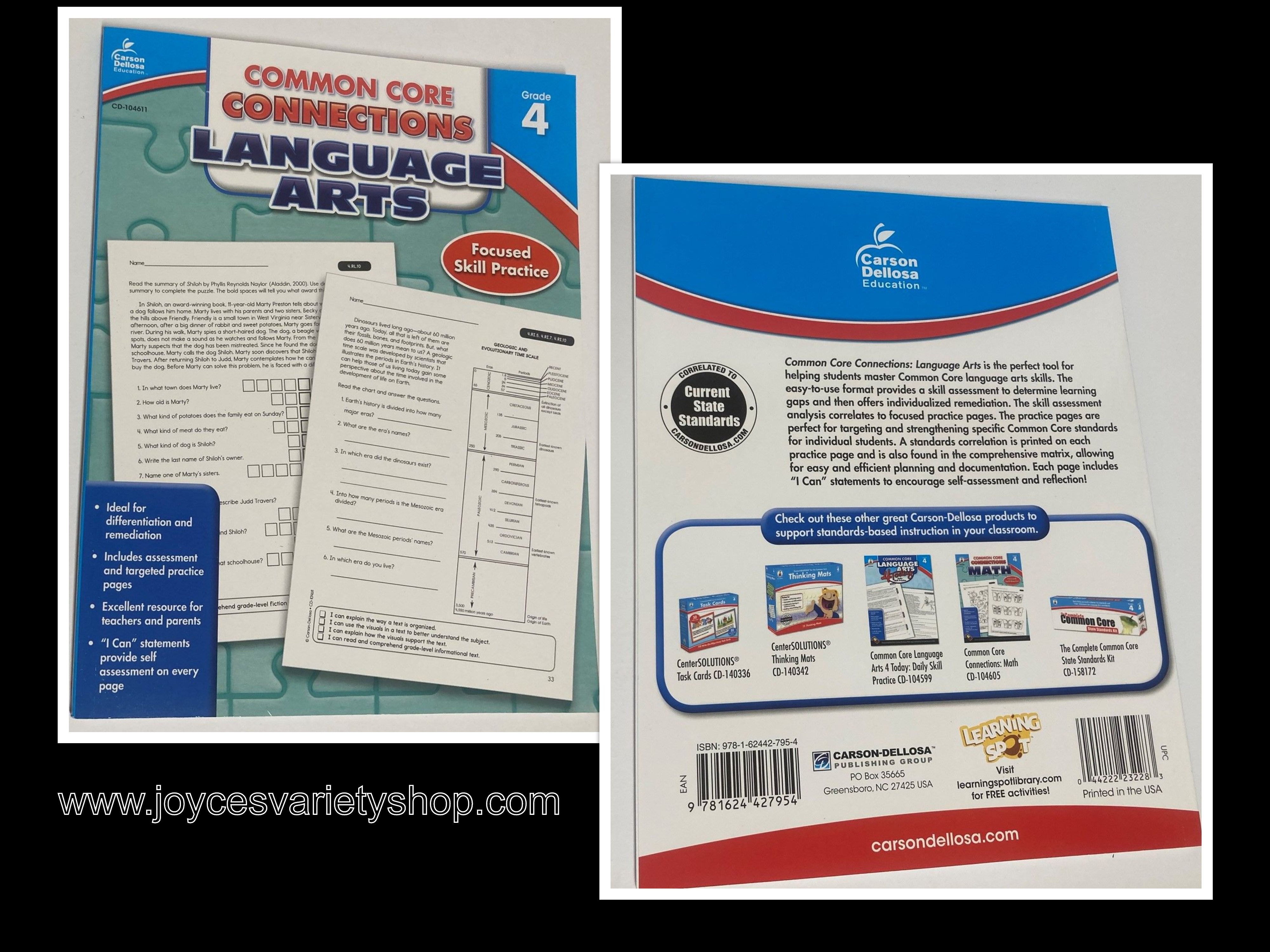 Common Core Language Arts Grade 4 Focused Skill Practice Book