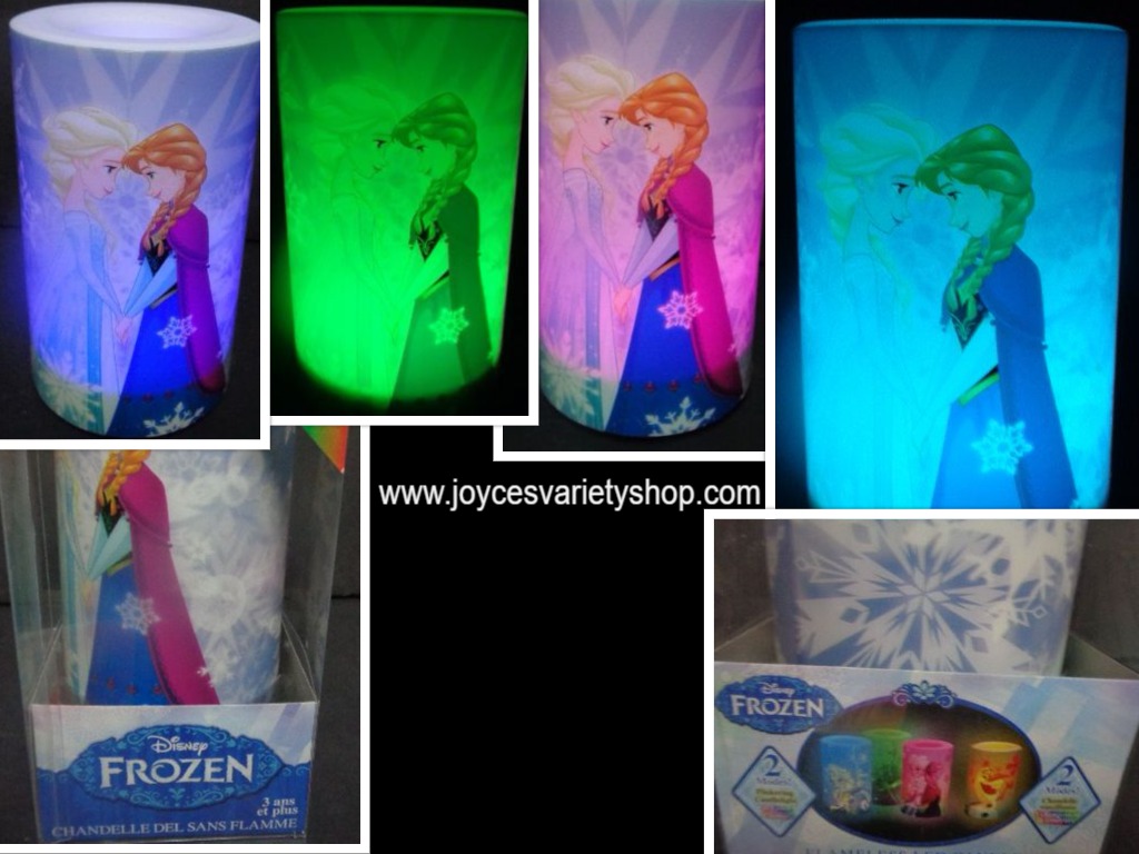 Flameless LED Candle Frozen Elsa Anna Flicker Color Changing NIB AA Batteries