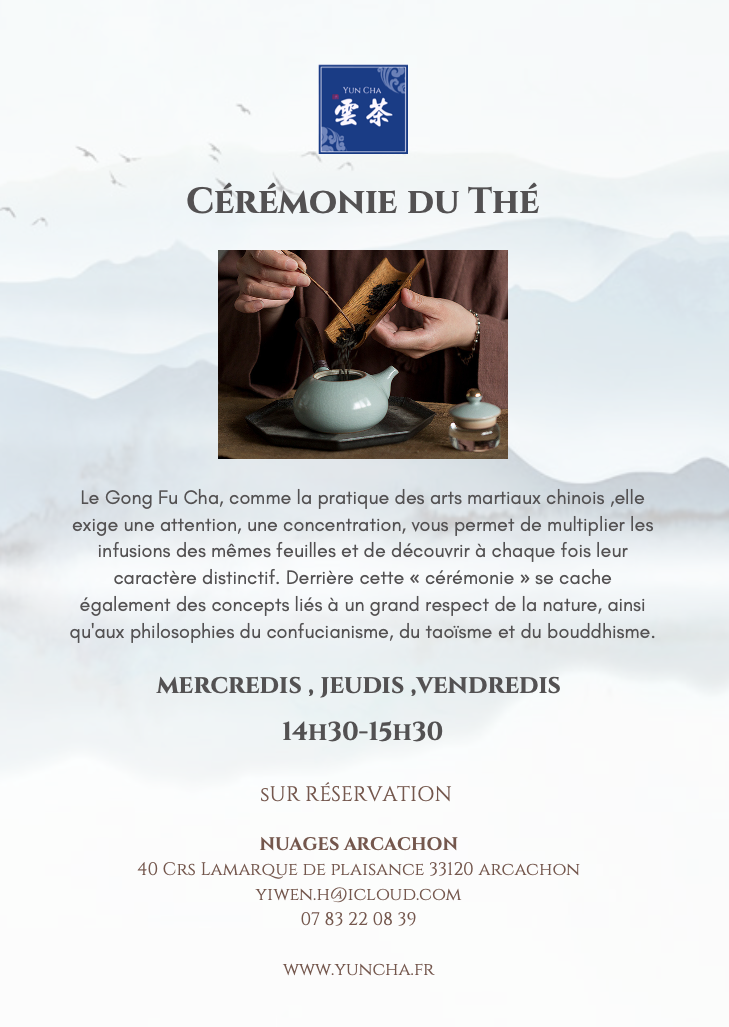 Cérémonie du thé GONG FU CHA avec Yiwen