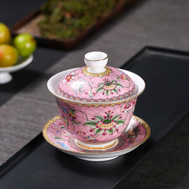 Gaiwan Bol à Thé Rose