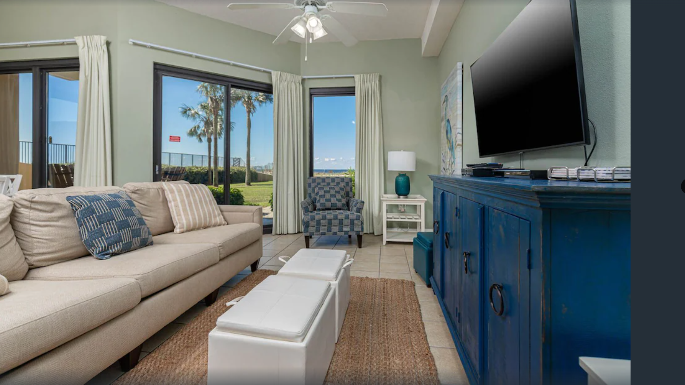 3 Bedroom 2 bath condo Living room at Phoenix V view Phoenix V Orange Beach AL