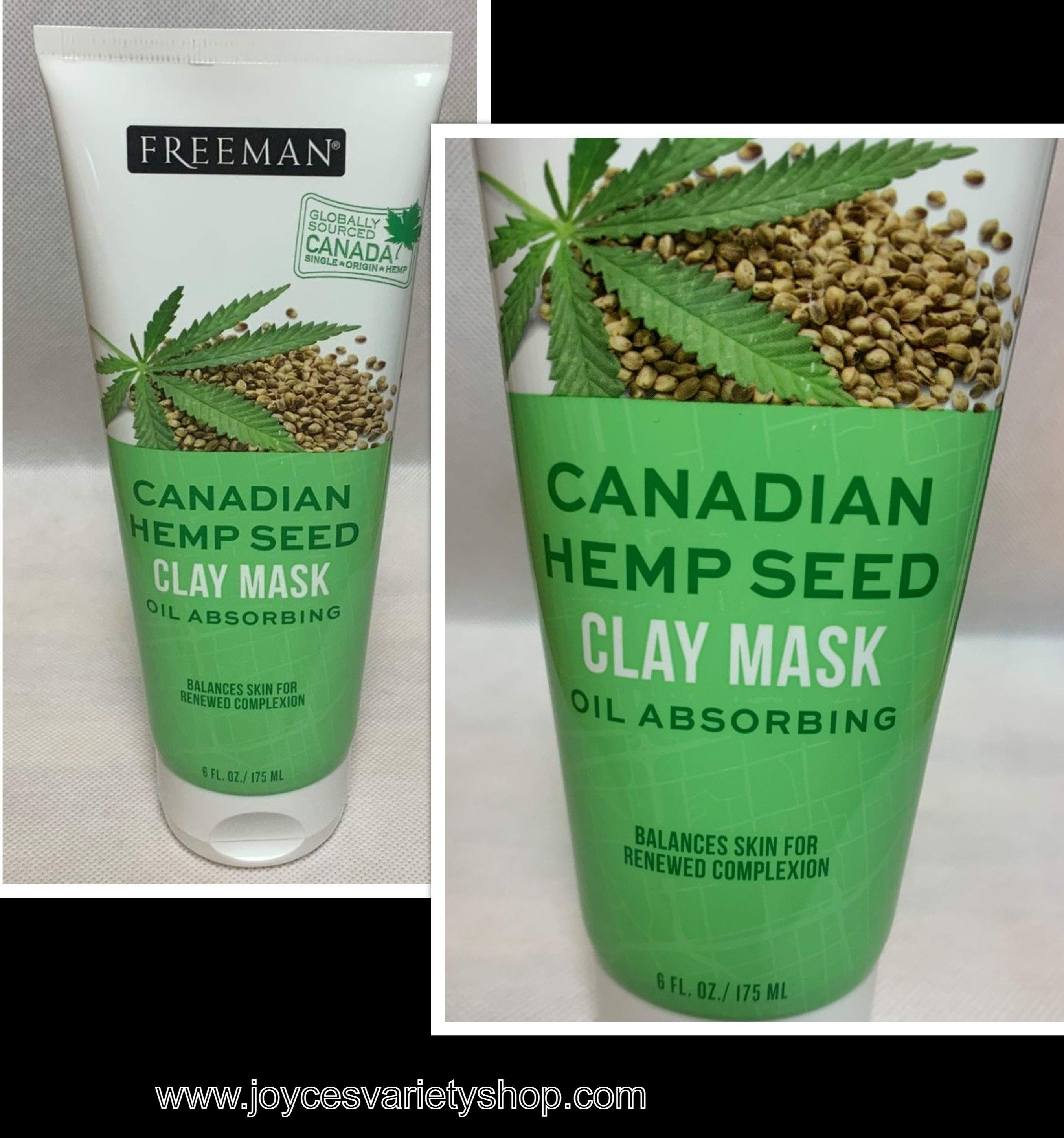 Canadian Hemp Seed Clay Mask Oil Absorbing 6 FL Oz.
