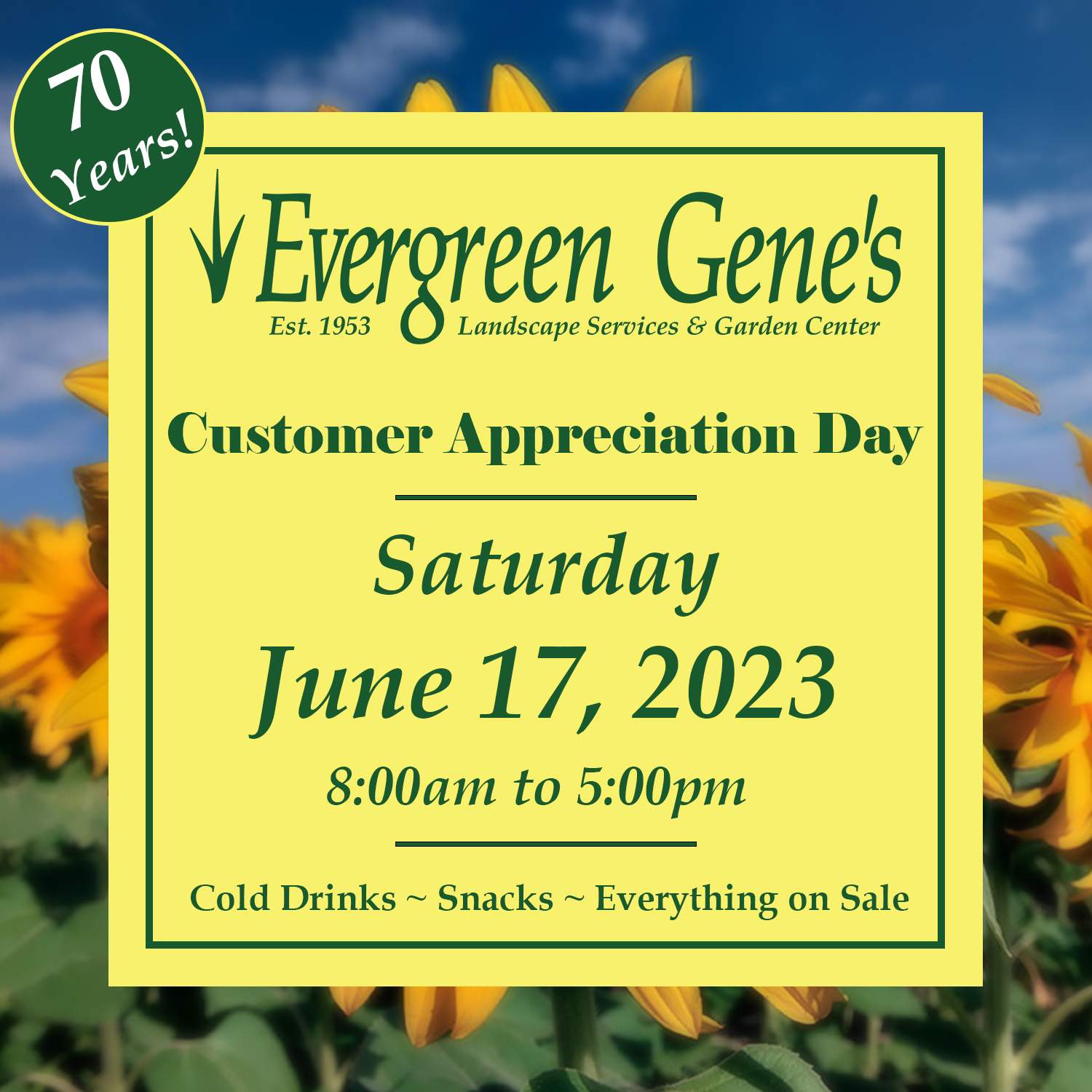 Evergreen Gene's Customer Appreciation Day 2023