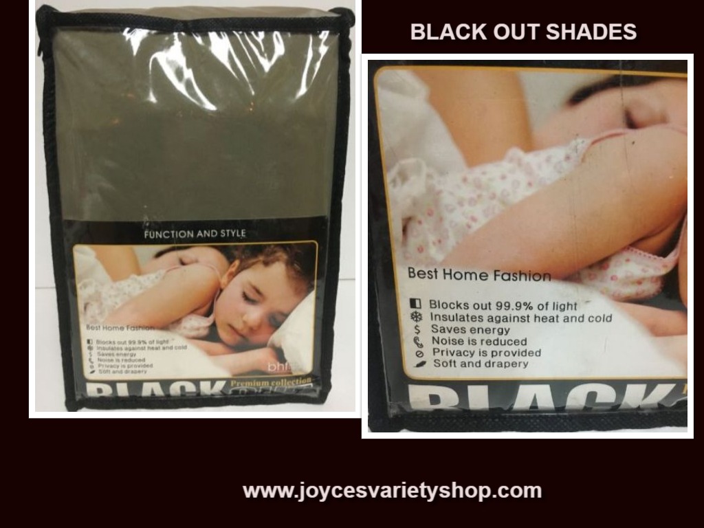 Black Out Shades 52" x 84" Two Panels NWT Premium Collection Better Home Fashion