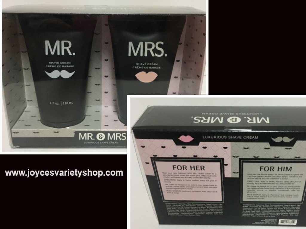 Mr. & Mrs. Luxurious Shave Cream Gift Set NIB 4 OZ