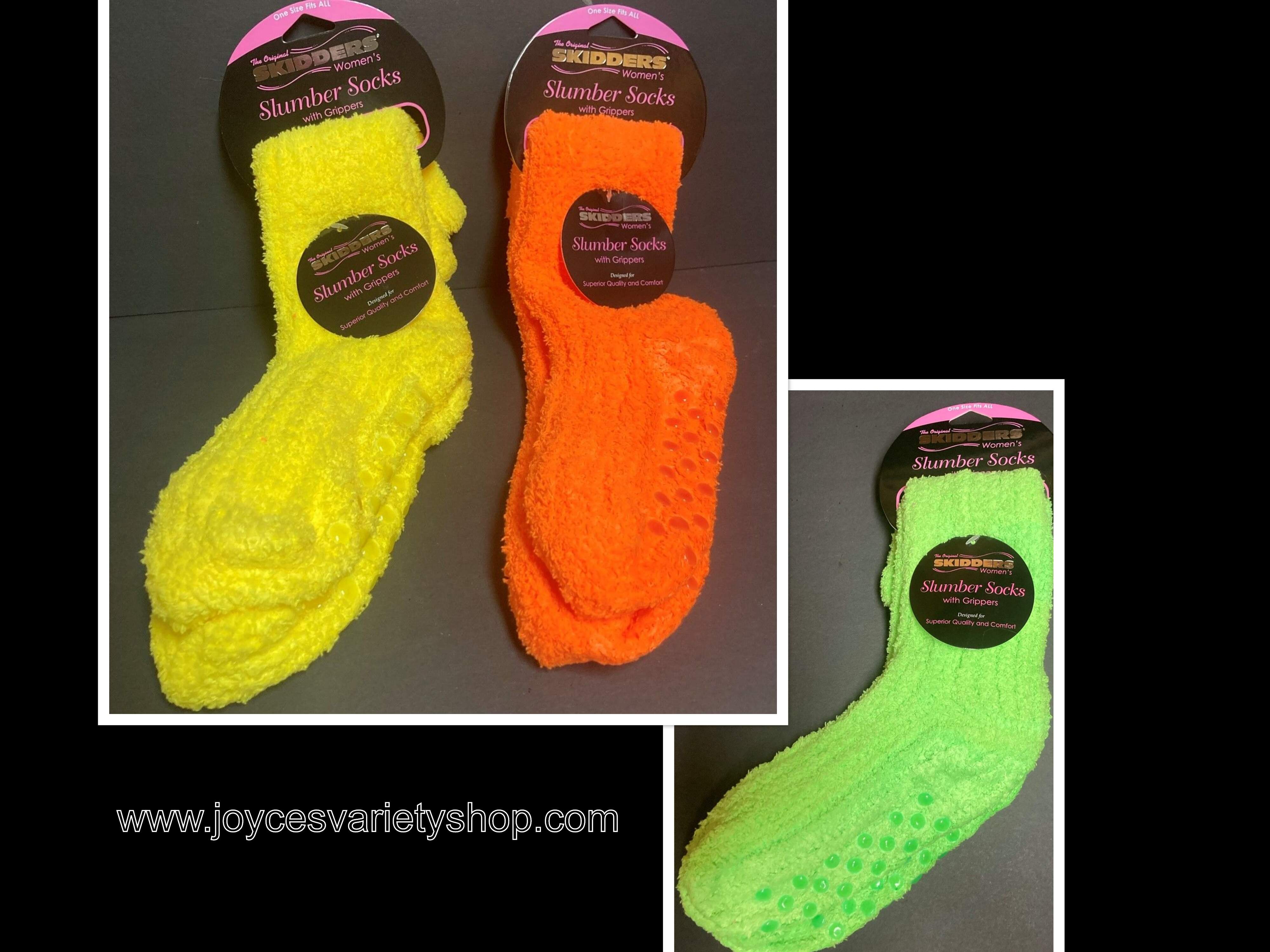 Skidders Neon Slumber Socks Women's One Size Various Colors