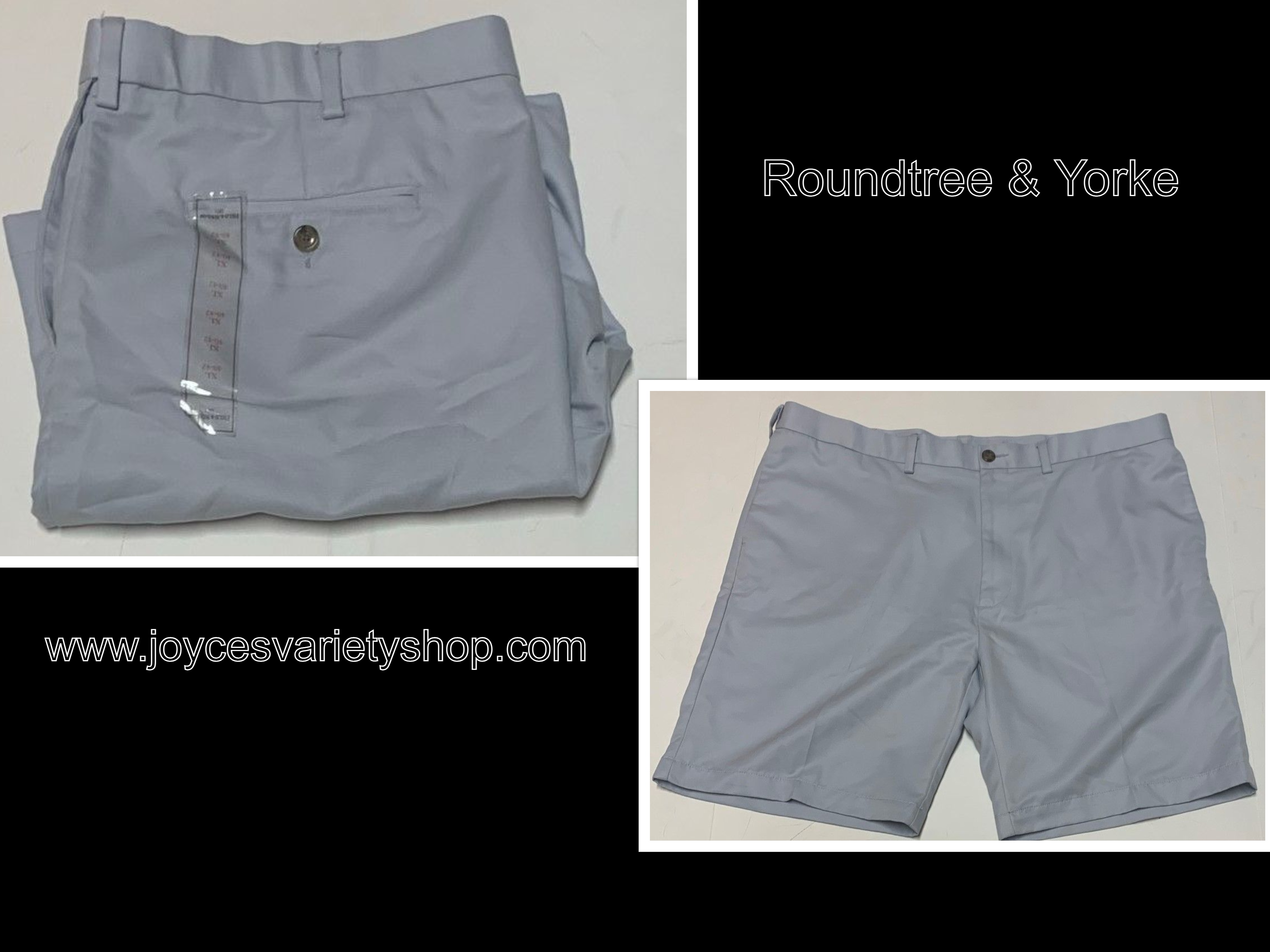 Roundtree & Yorke Men's Field & Stream Shorts SZ XL 40-42 Light Baby Blue