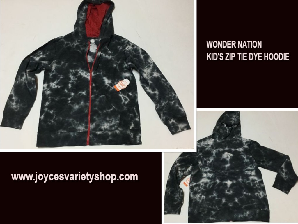 Wonder Nation Kids Boy Zip Tie Dye Hoodie Jacket Sz L (10-12) Husky