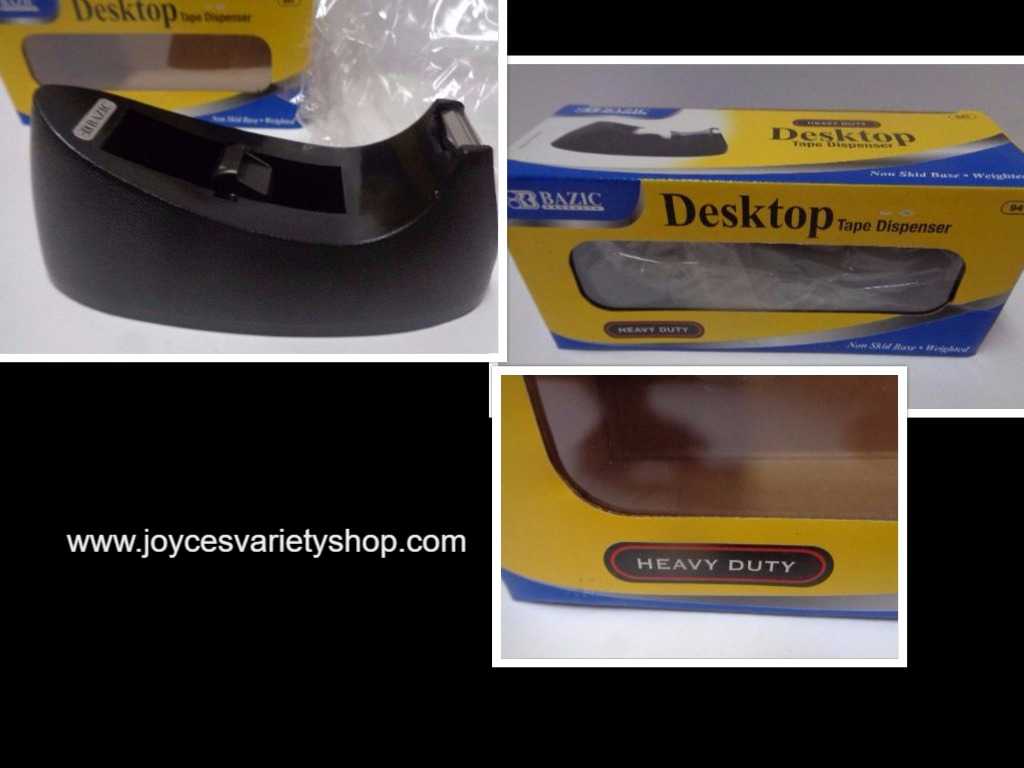 Bazic Office Tape Dispenser NIB Desktop Heavy Duty Black