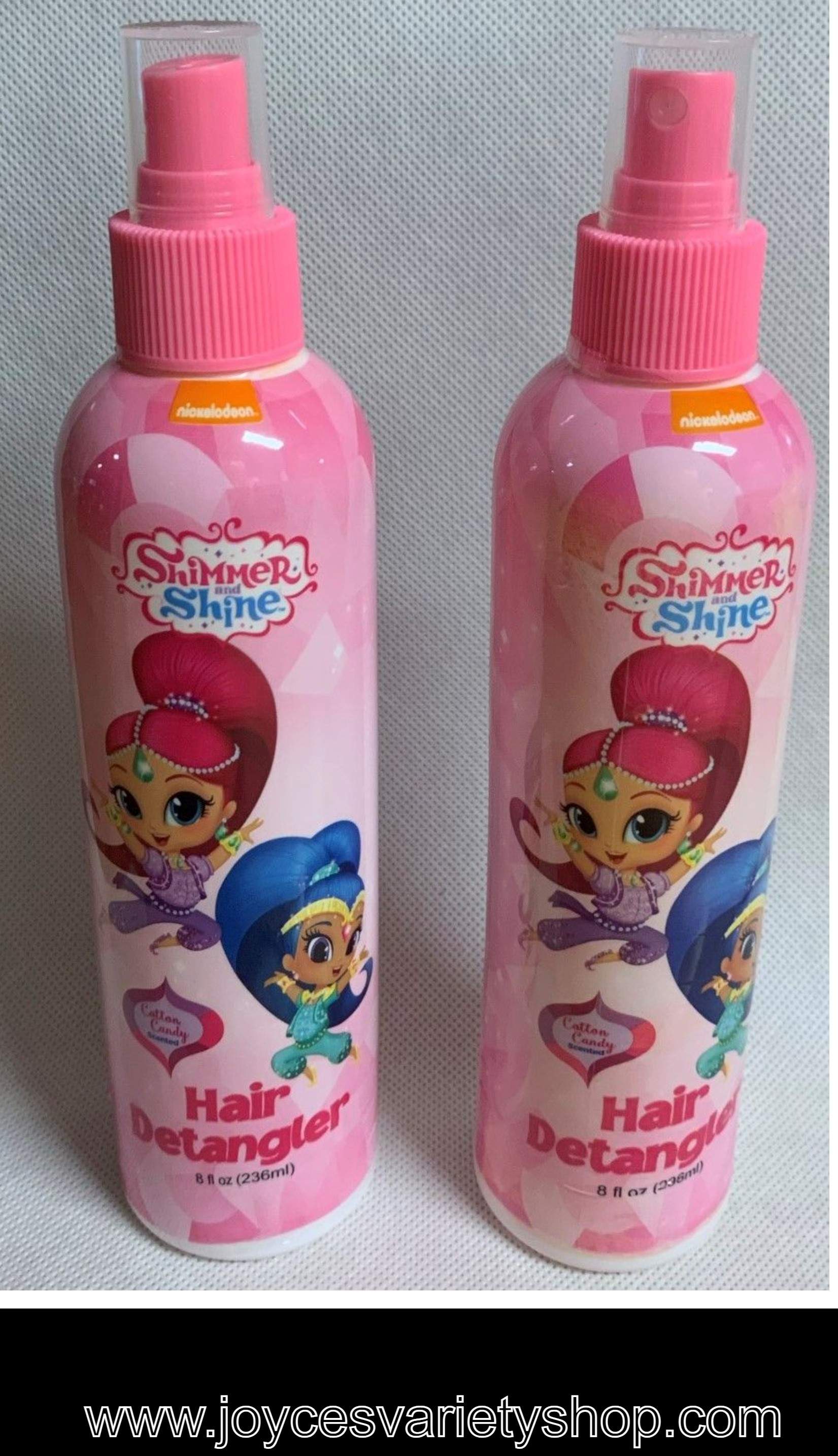 Nickelodeon Shimmer Shine Hair Detangler Spray 8 FL OZ Pack of 2 Cotton Candy