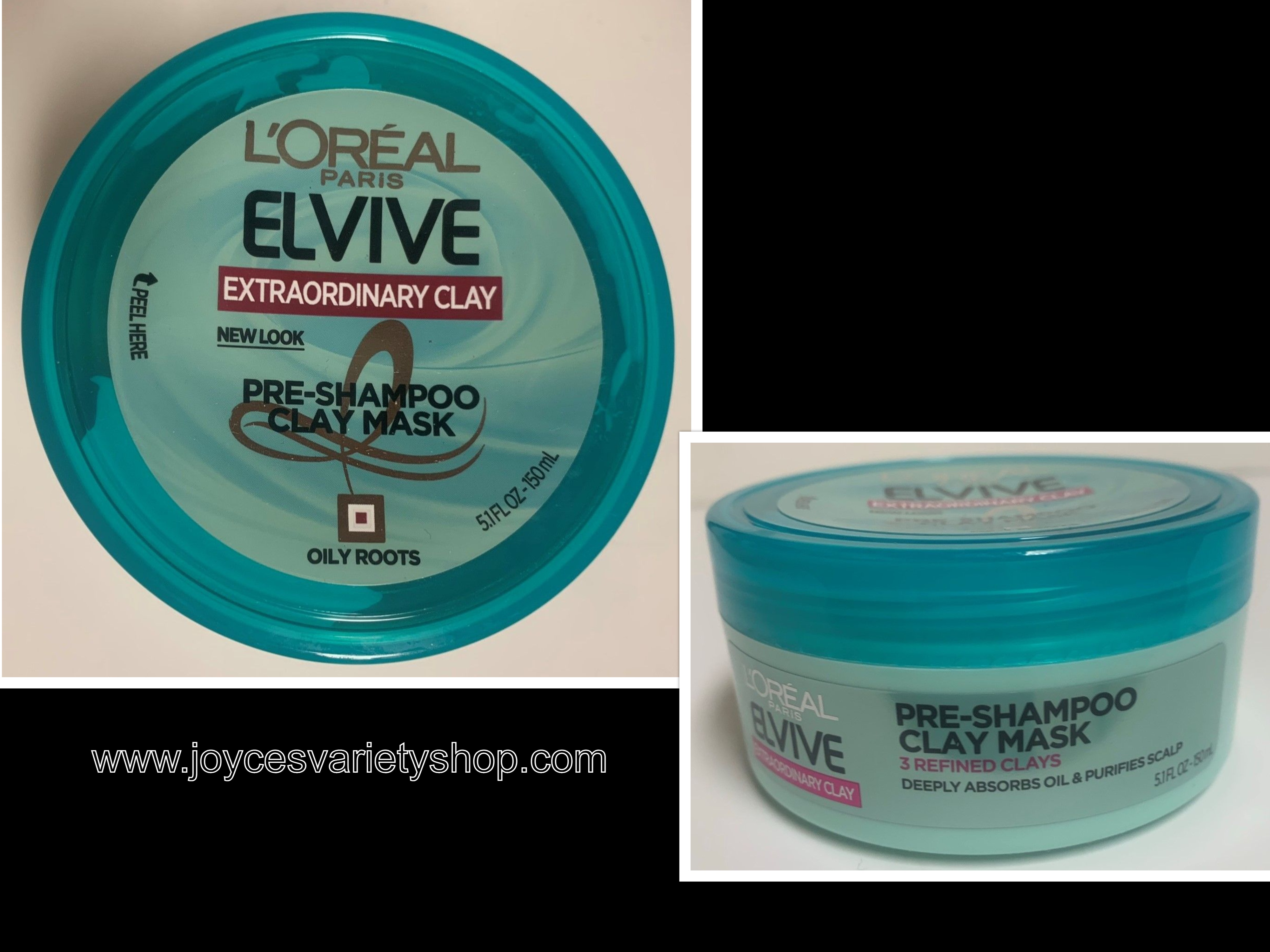 L'Oreal Paris Elvive Pre-Shampoo Clay Mask Oily Roots 5.1 FL OZ