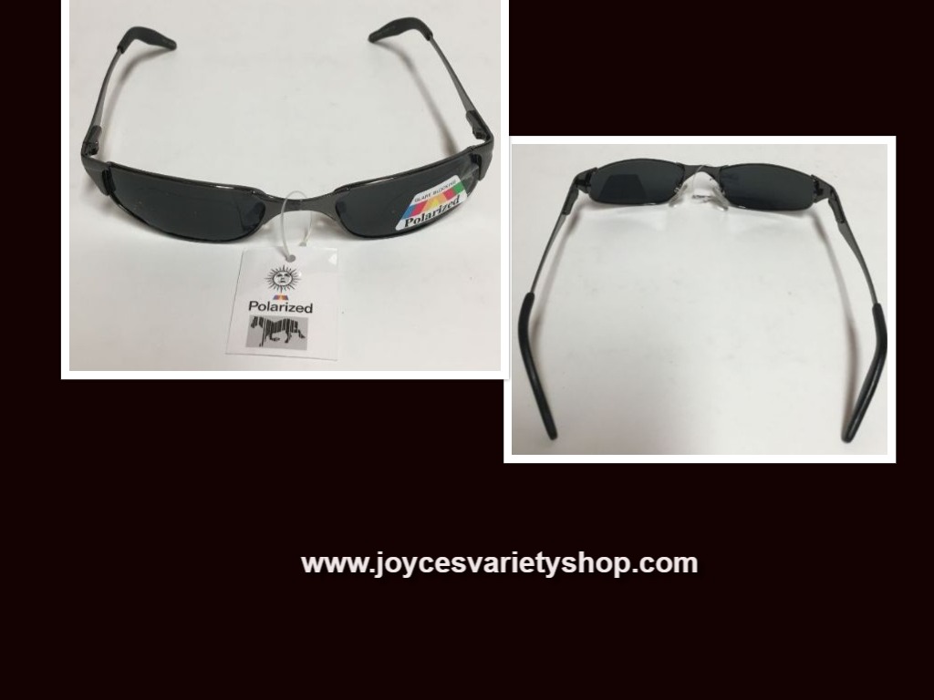 Polarized Sunglasses Black Metal 100% UVA UVB Protection