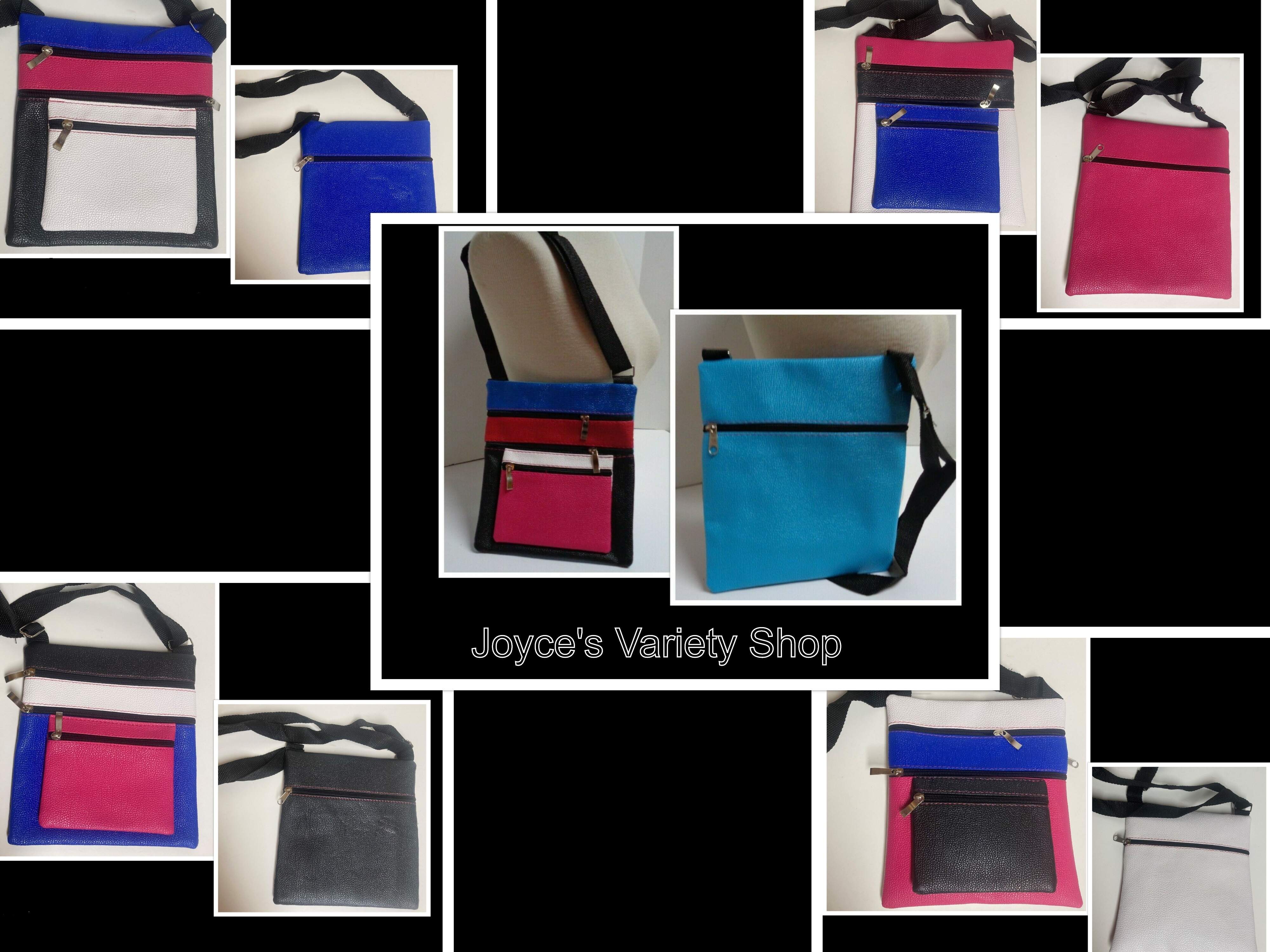 Cross Body Purse Multi-Color Multi-Pocket Faux Leather Adjustable Many Variation