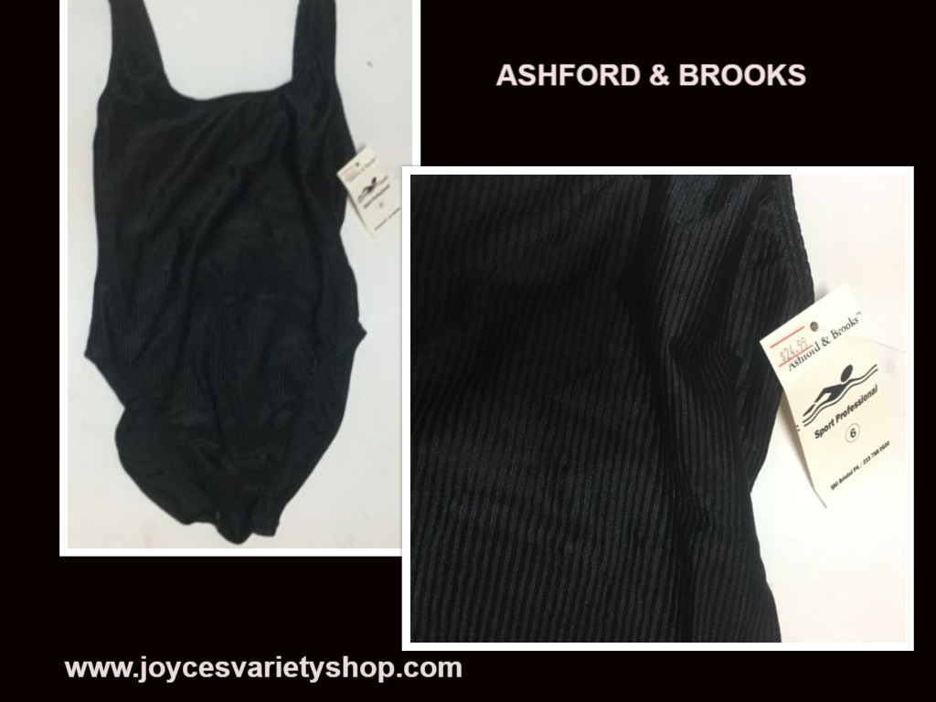 Ashford & Brooks Women's Black Sport Professional Swim Wear Many Sizes