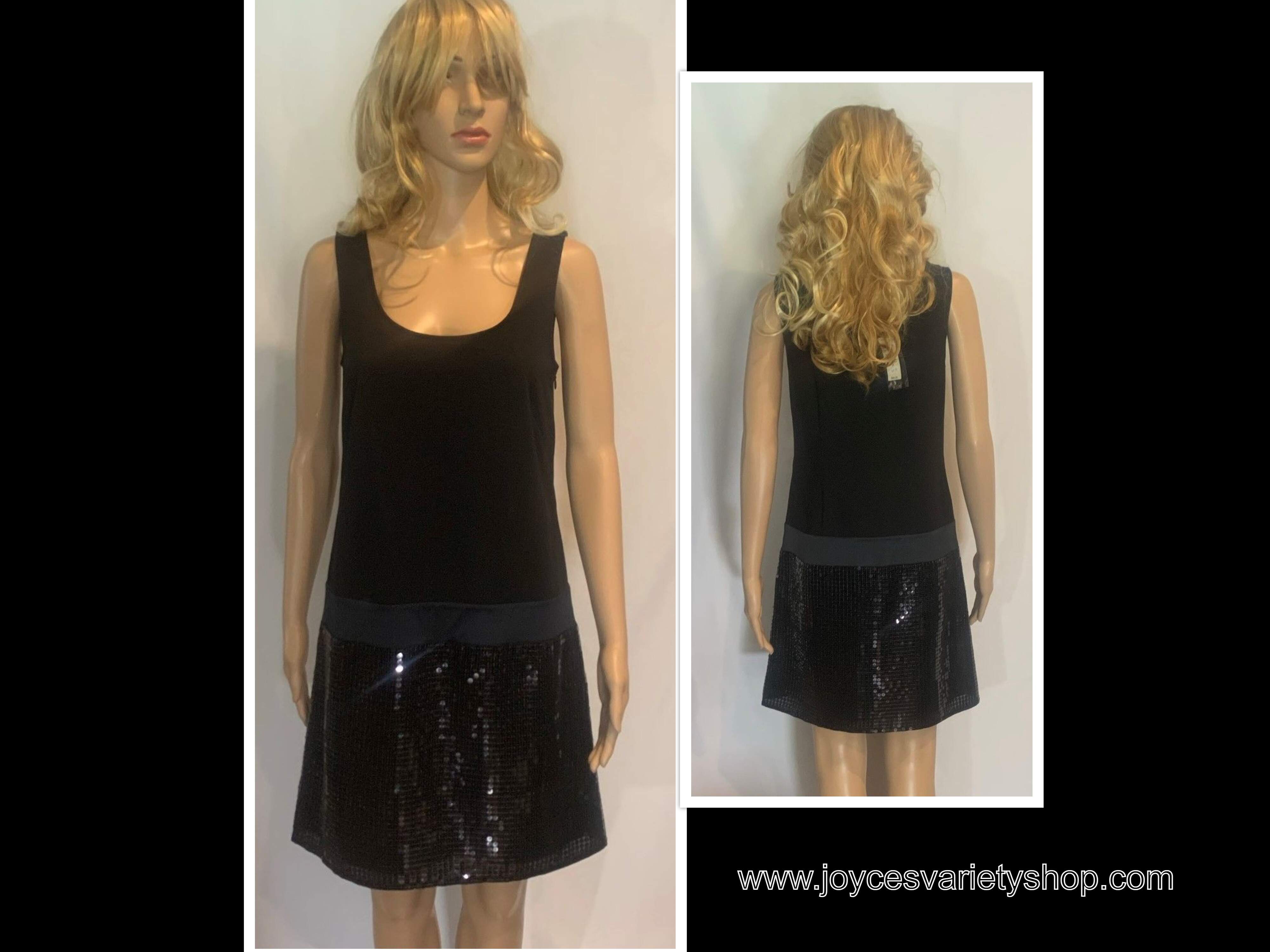 Ann Taylor Black Sequin Dress NWT SZ 4 Regular