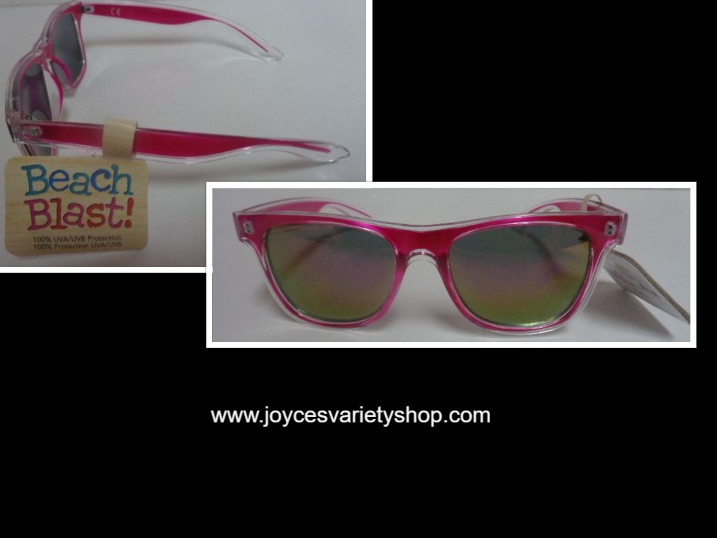 Beach Blast Purple Pink Sunglasses NWT 100% UVA UVB Protection