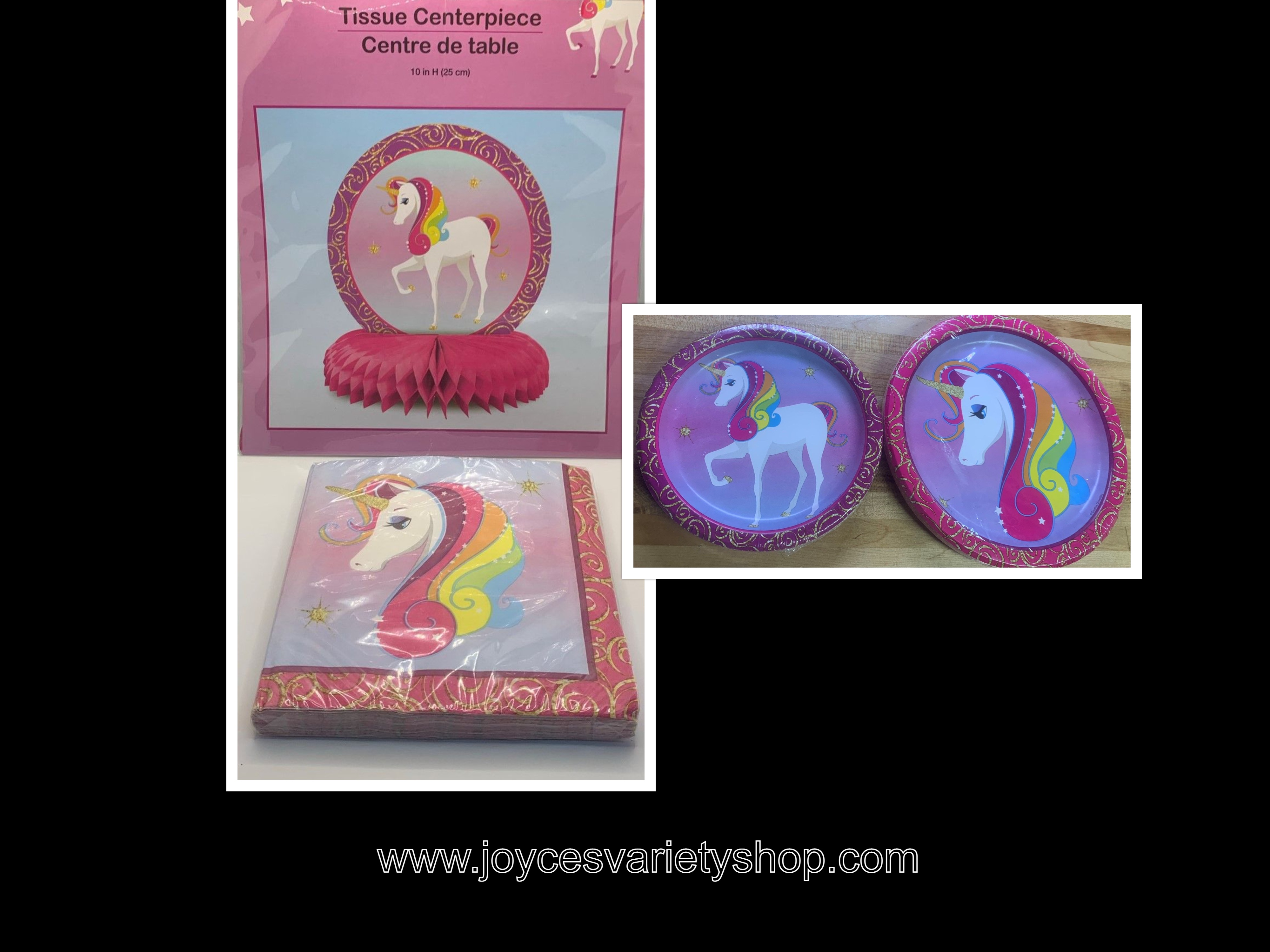 Little Pony Rainbow Decor Party Pk Set (4) Centerpiece, Napkins, 6" & 8" Plates