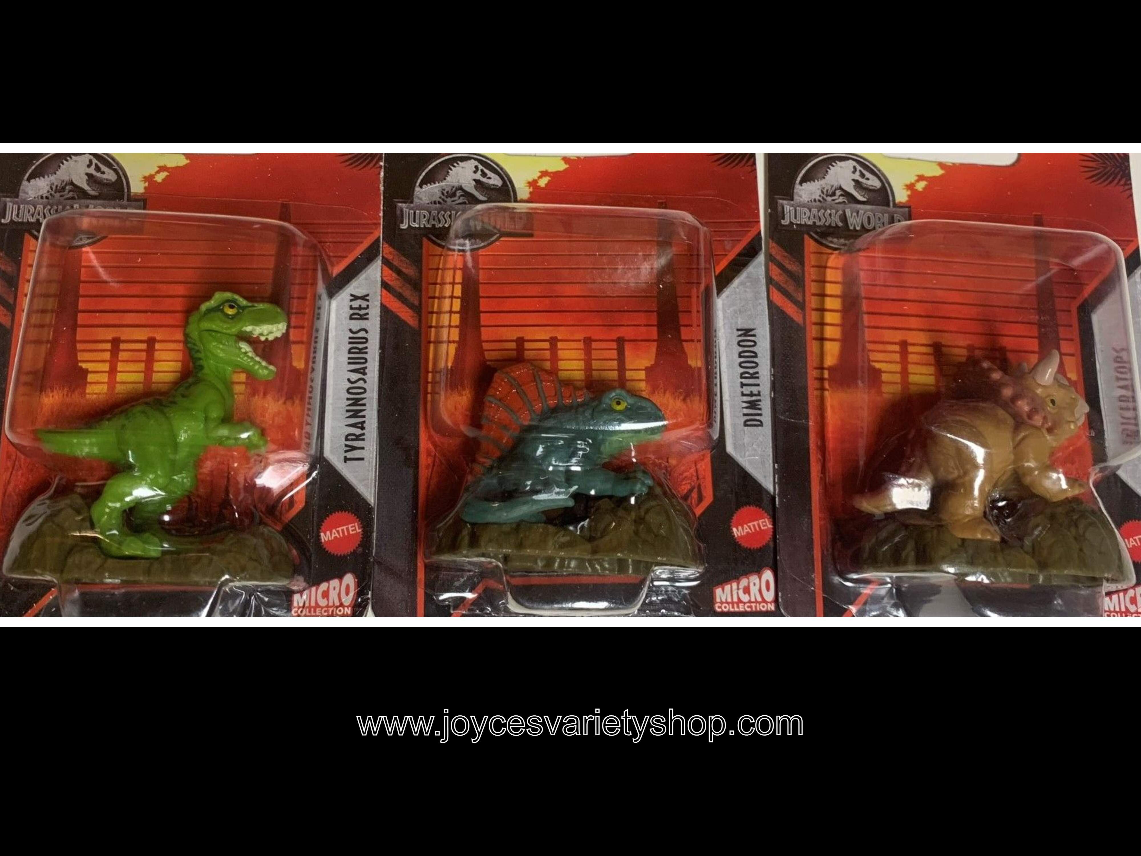 Jurassic World Movie Characters Micro Collection 3 PC Dinosaur Figures