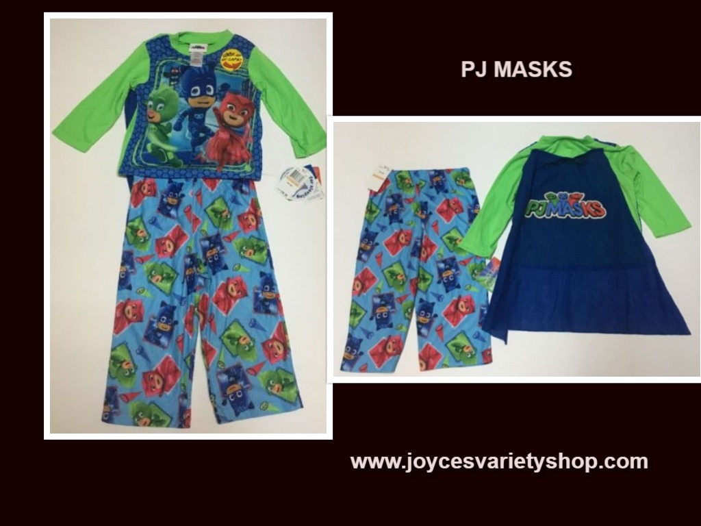 PJ Masks Boy Toddler's Two Piece Pajamas with Cape NWT Sz 2T Top & Pants