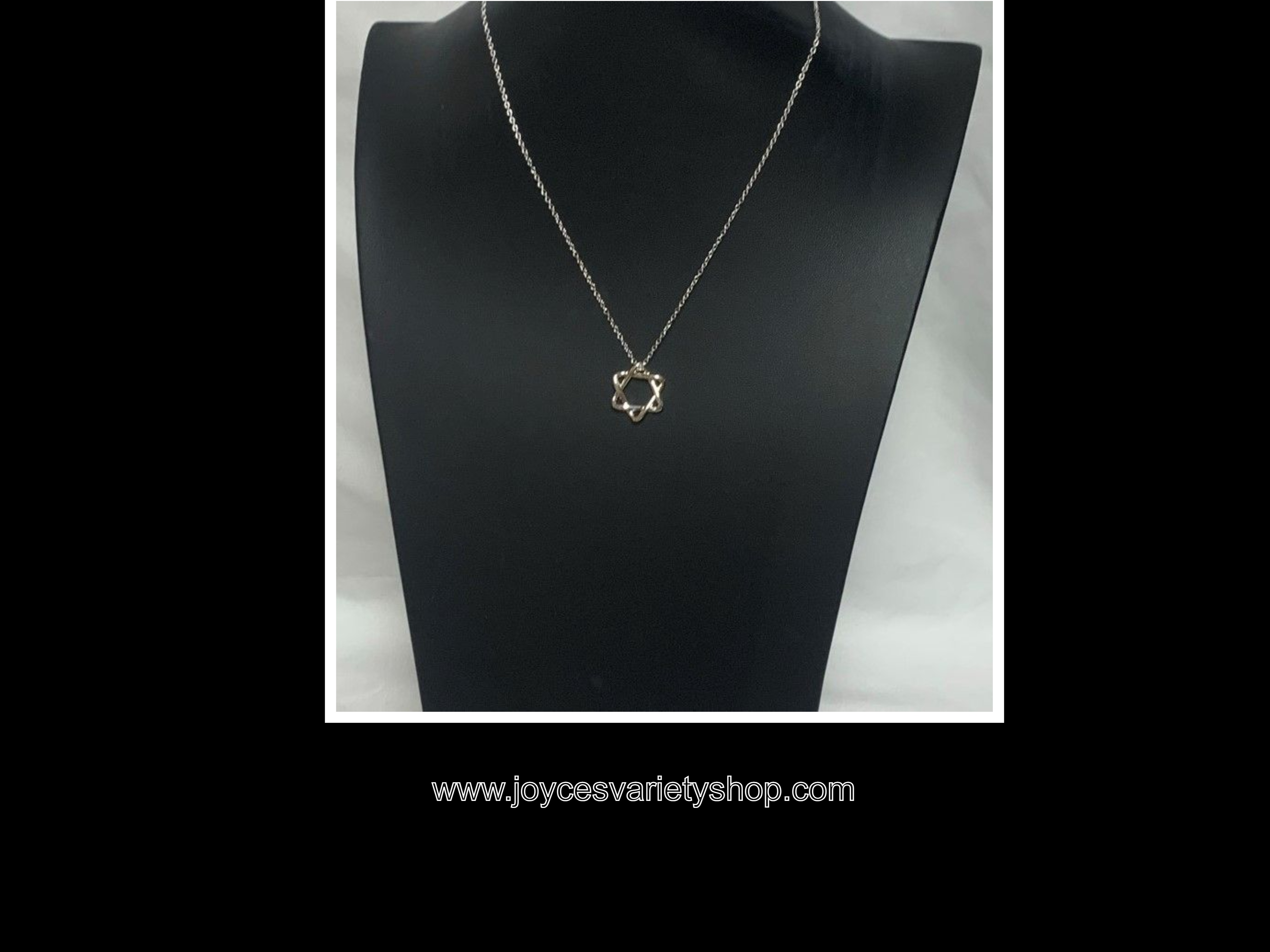 Star of David Hexagram Necklace Silver Plated 925 Judaism Symbolism