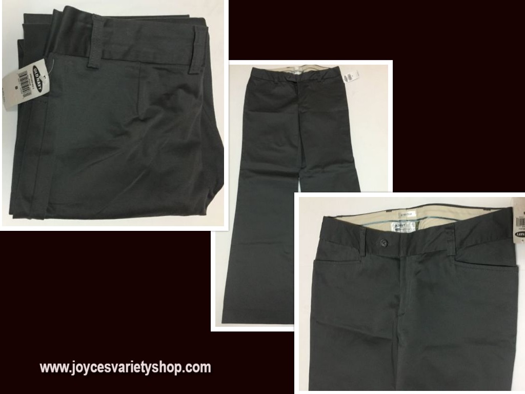 Women's Pants Dark Gray Trousers Sz 8 Old Navy Low Waist Stretch