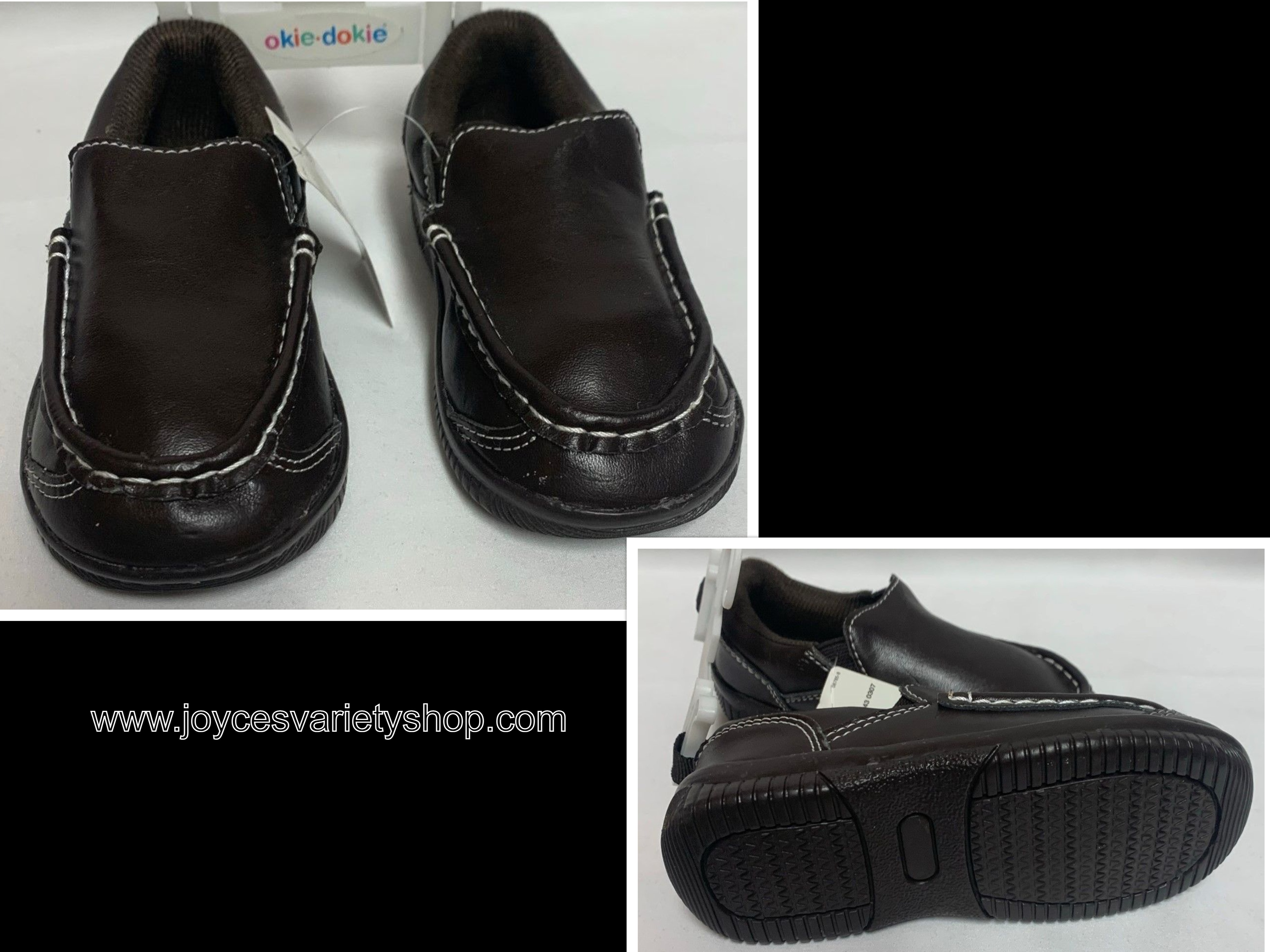 Okie Dokie Toddler Kids Slip On Loafers Shoes Brown Faux Leather Many Sizes