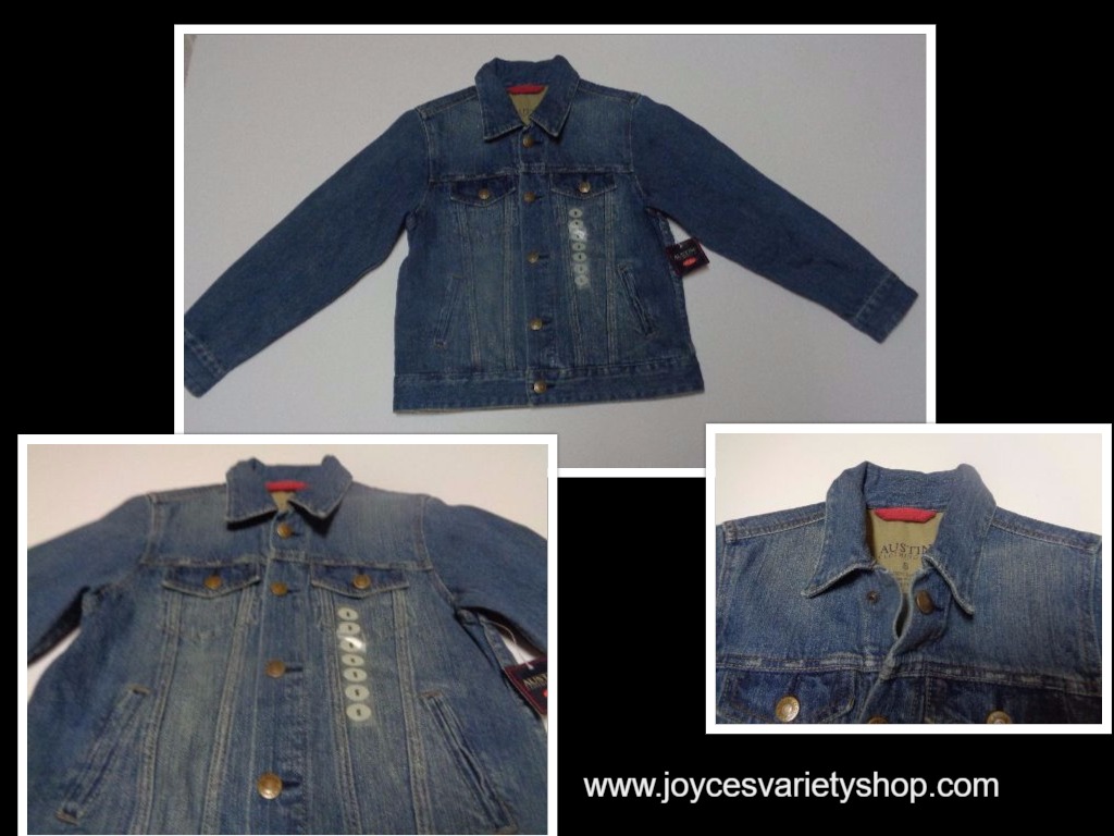 Blue Jean Jacket Austin Clothing Co. Junior Girl's SZ S Medium Wash