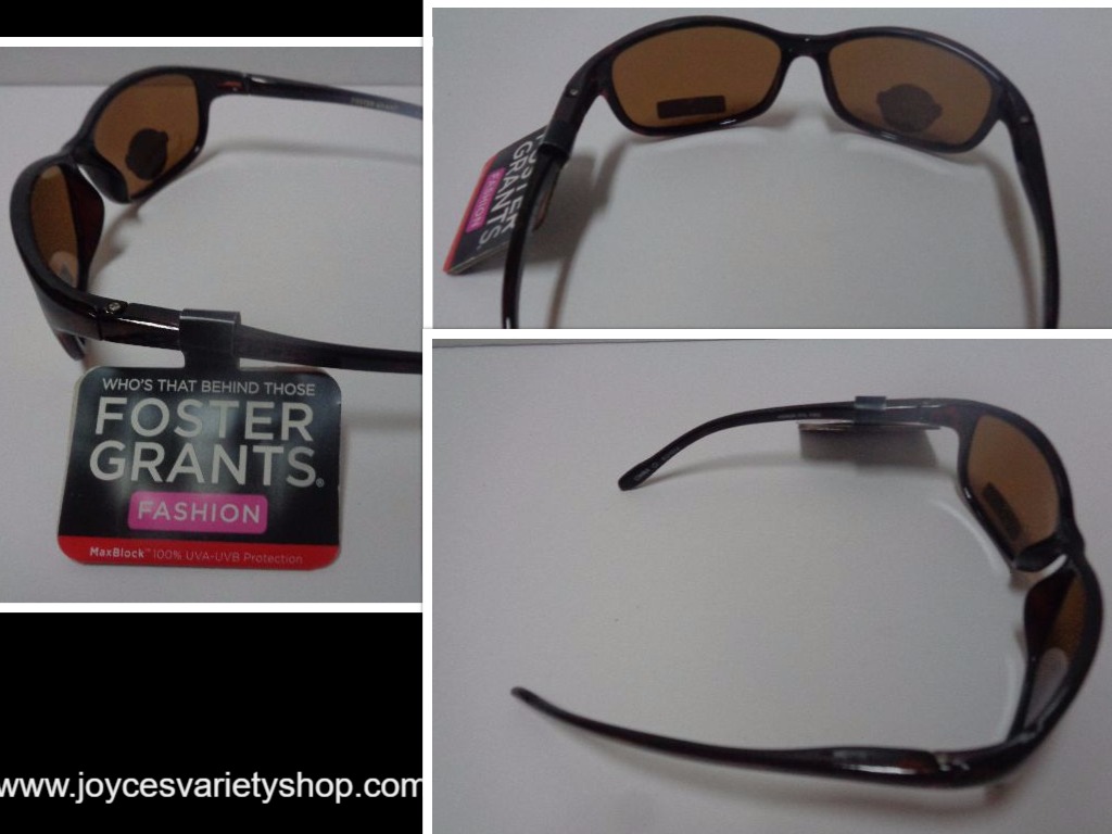 Foster Grant Fashion Sunglasses NWT 100% UVA UVB Protection Black