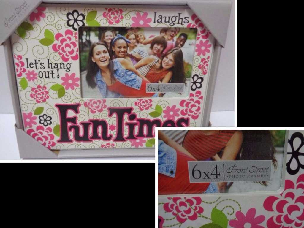 Fun Times Friends Photo Frame NIB Wall or Table Front Street Wood