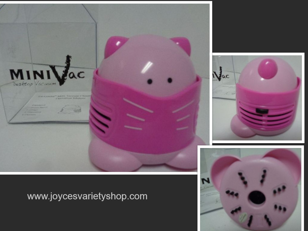 Pink Kitty Mini Vac Table Top NIB Battery Powered