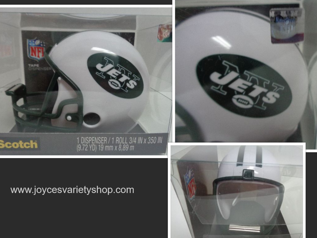 New York Jets Scotch Tape Dispenser Helmet Green White NFL