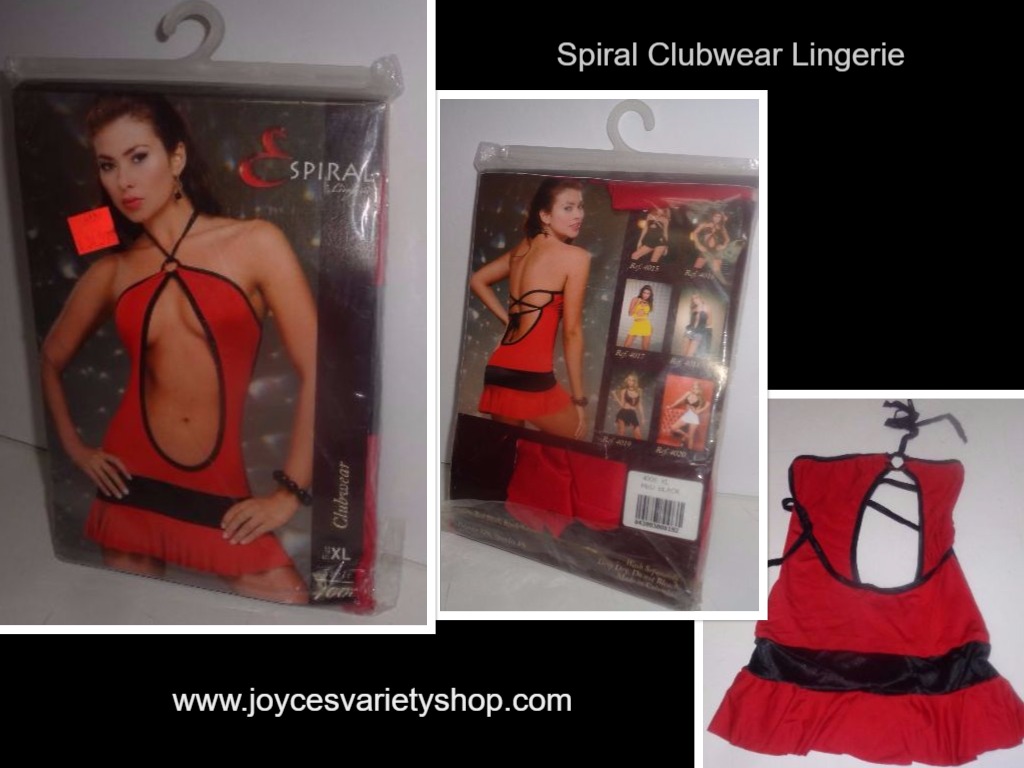 Spiral Lingerie Clubwear NIP SZ XL Style 4006 Red & Black One Piece