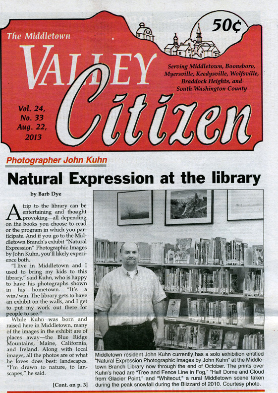 Valley Citizen Article 2013